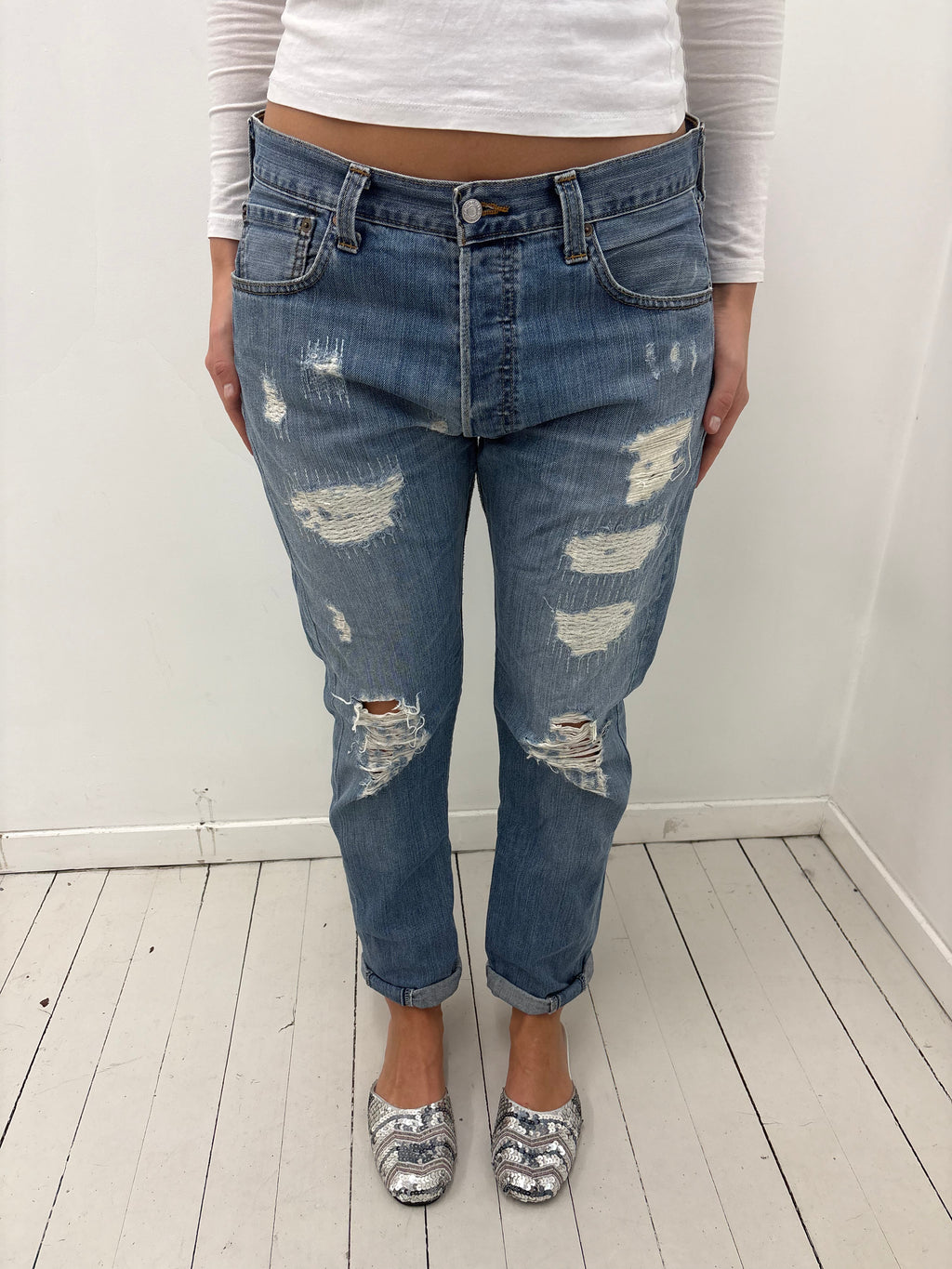 Levi’s 501 Distressed Jeans