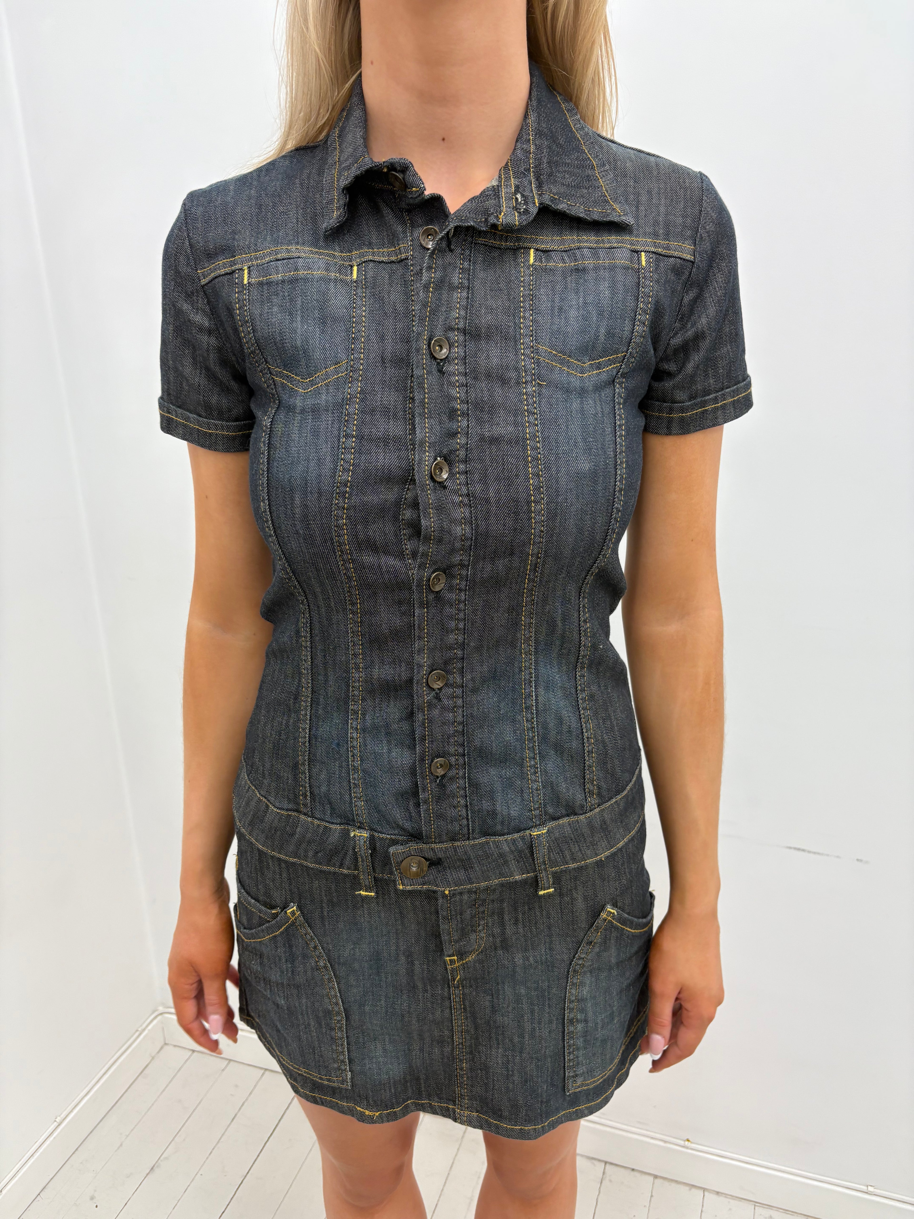 Denim washed dress