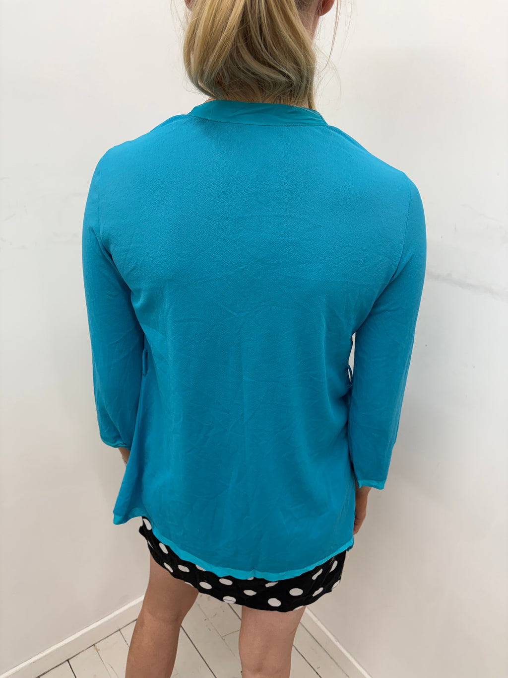 Turquoise Open Cardigan Cover-Up