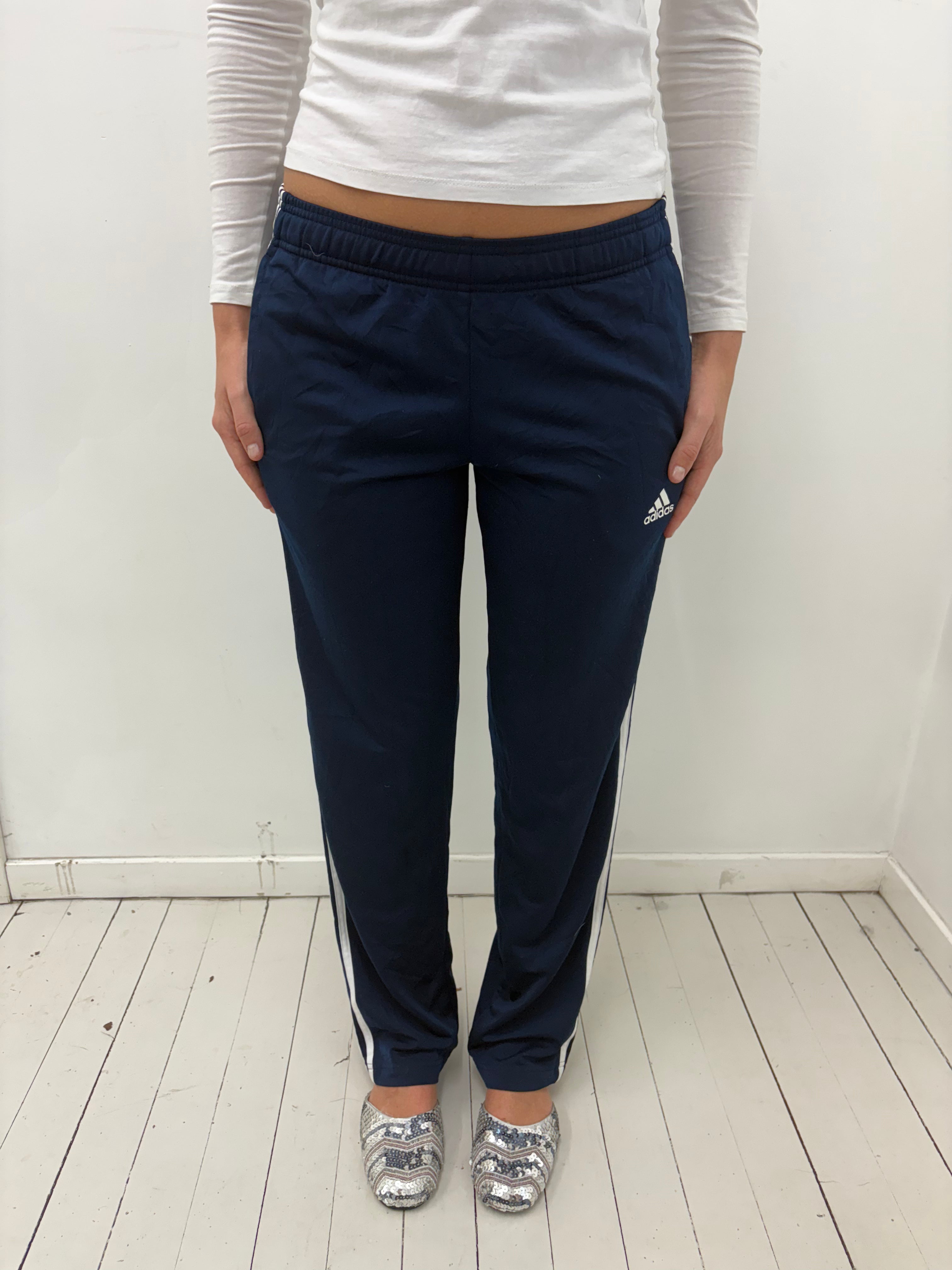 Y2K Navy Adidas Track Pants