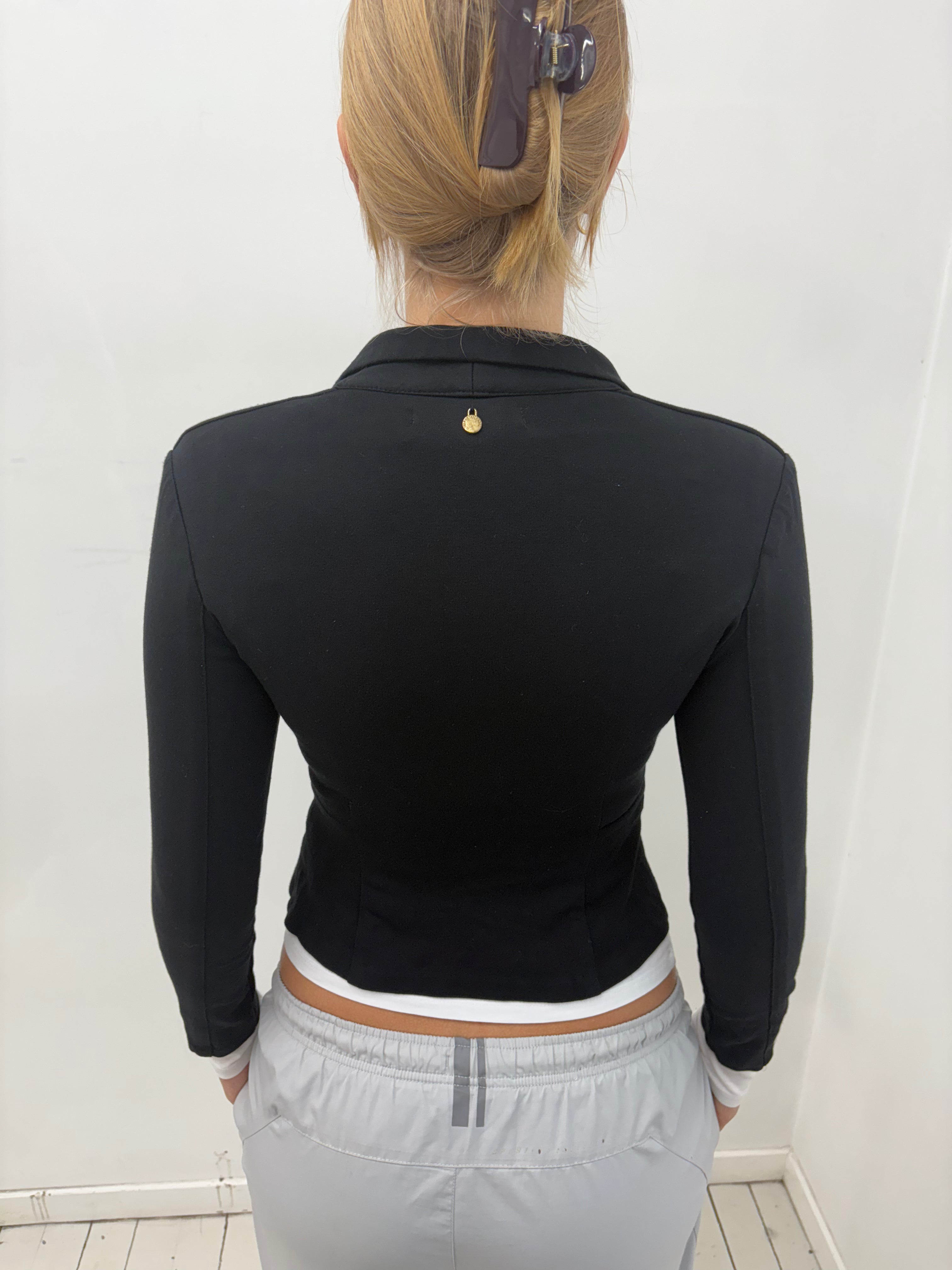 Y2K Black Cropped Fitted Blazer