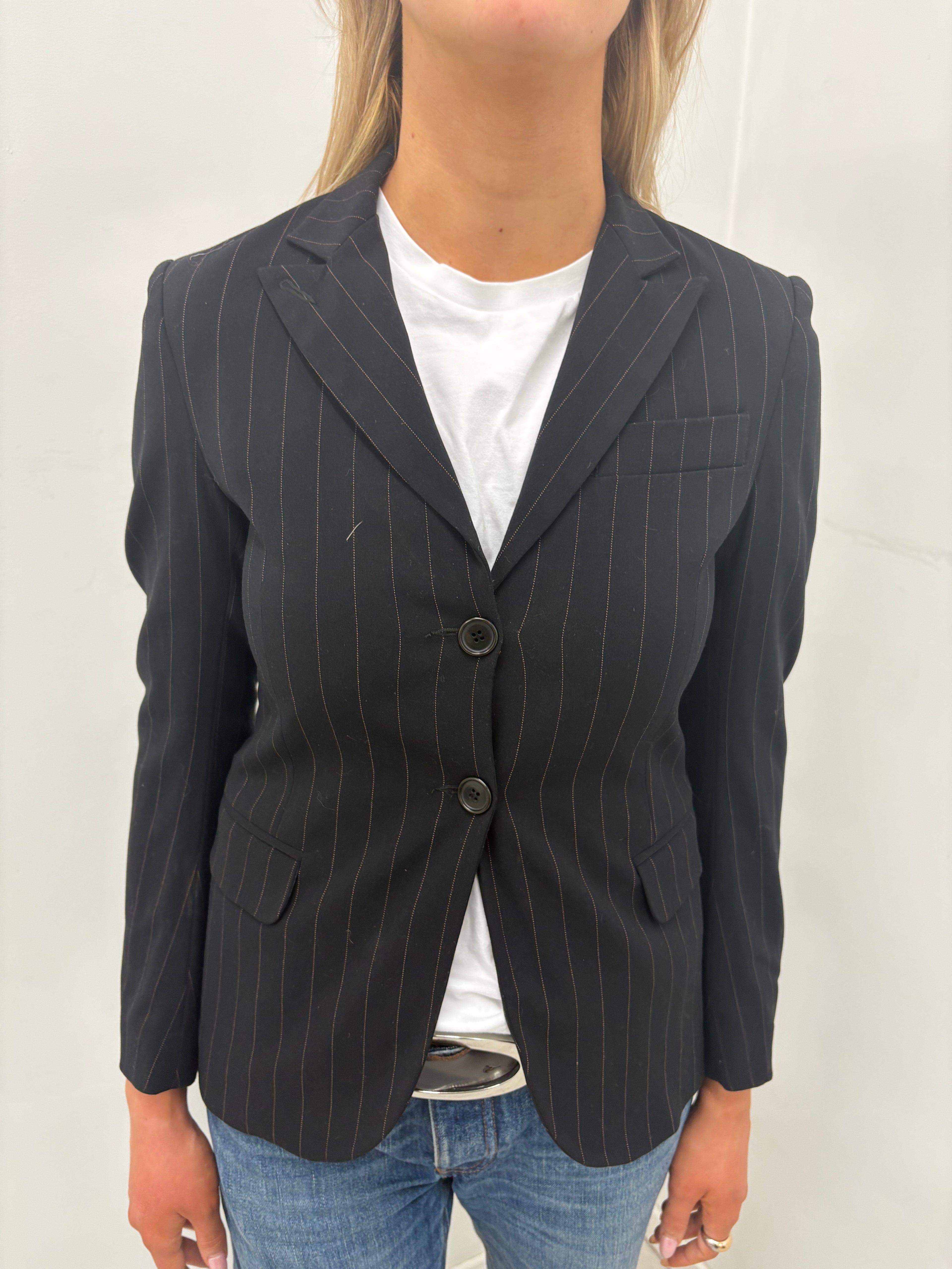 Pinstripe Y2K Tailored Blazer