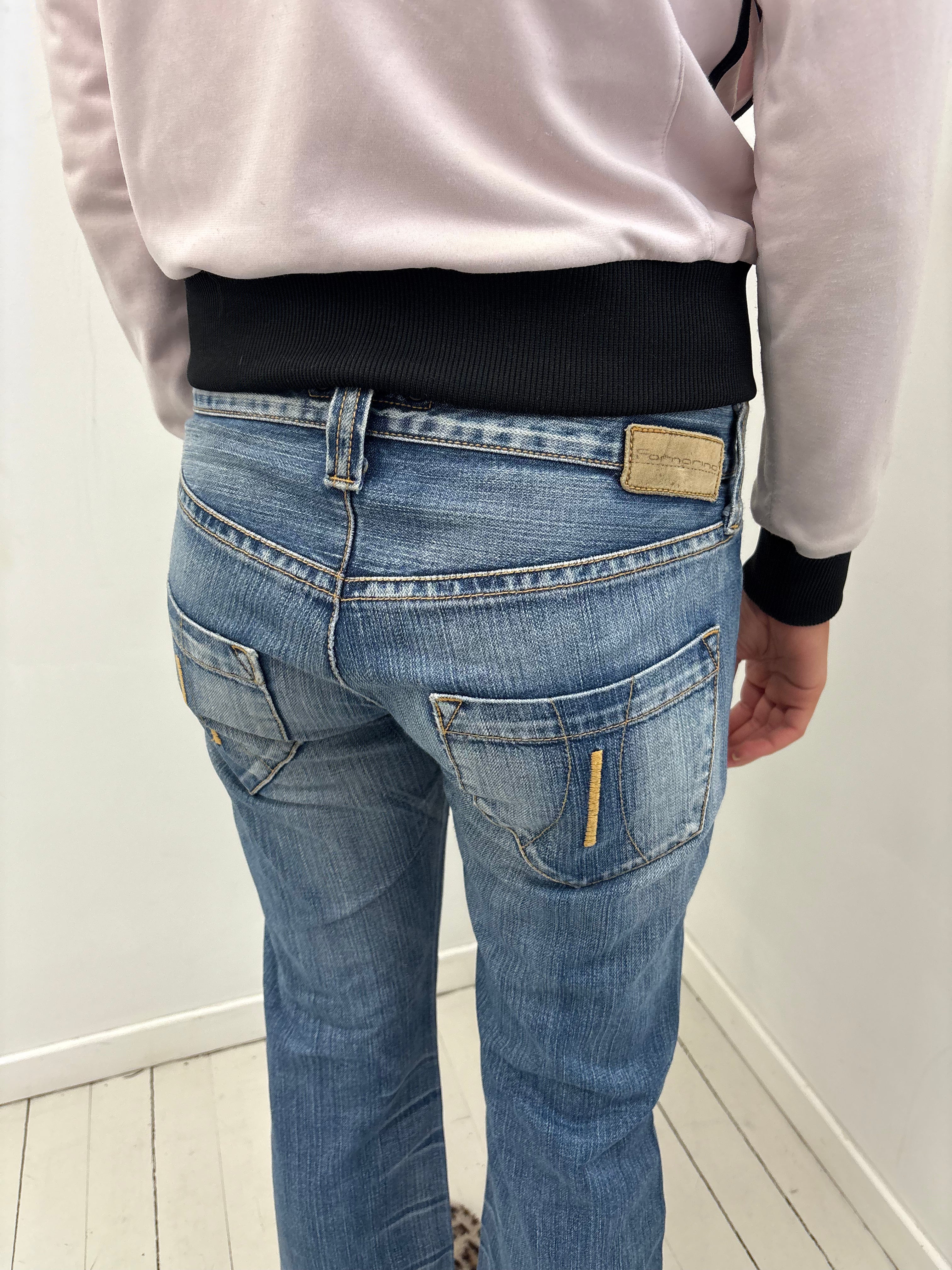 Mid Wash Low-Rise Bootcut Jeans Y2K