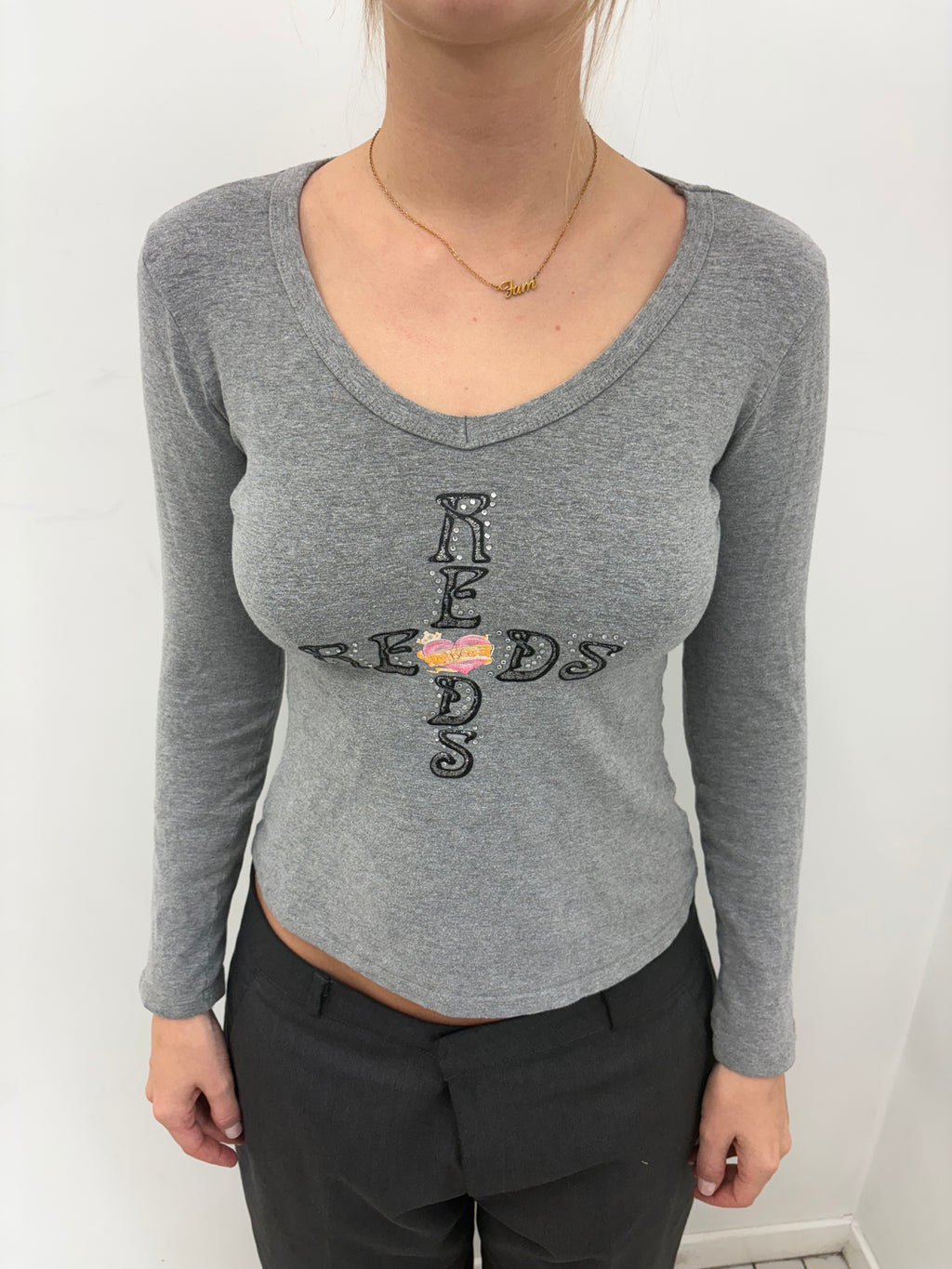 Y2K Graphic Long Sleeve Top