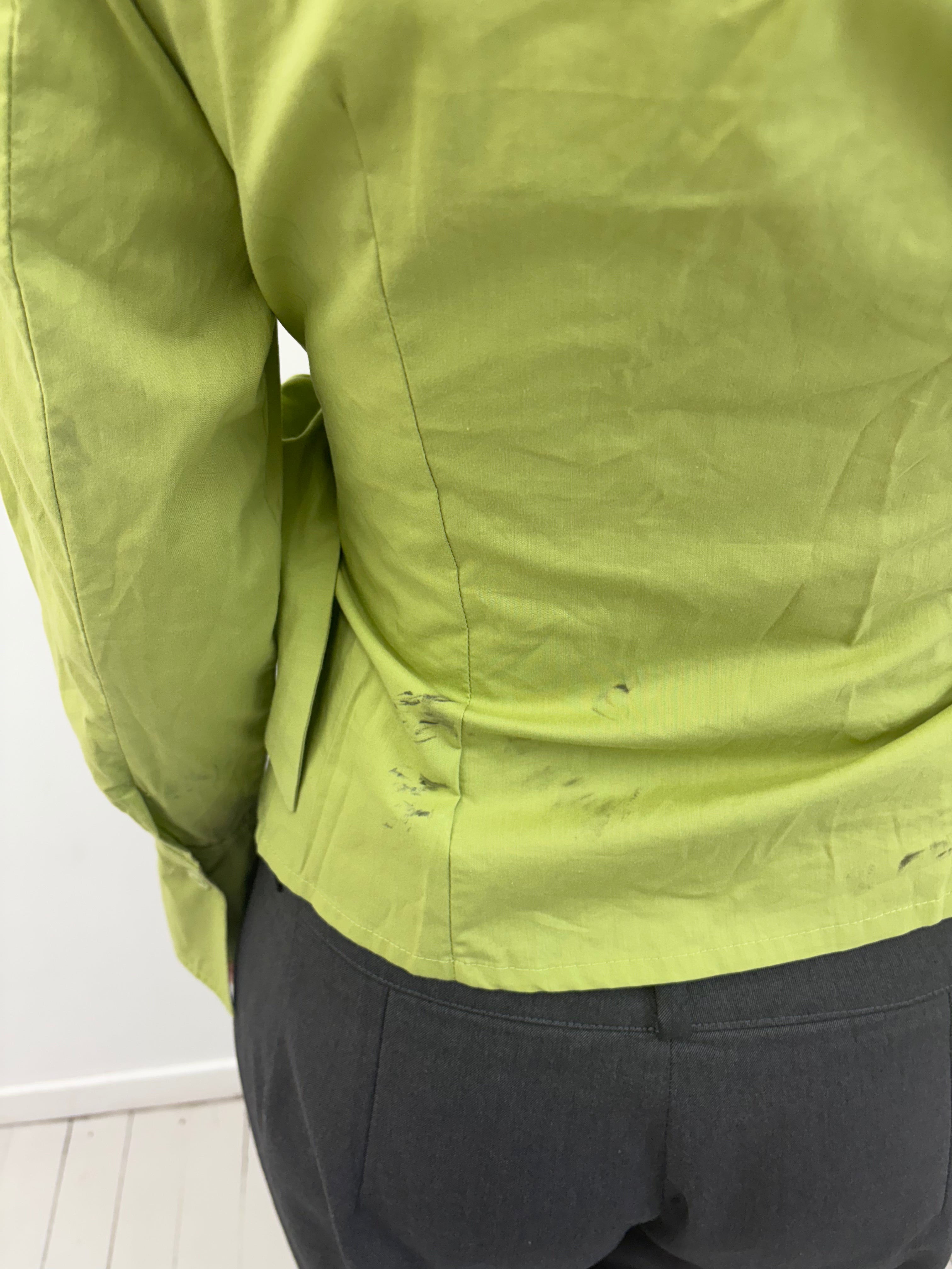 Lime Green Wrap Blouse