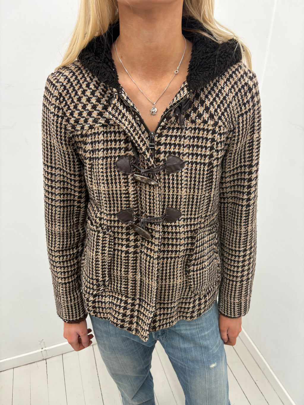 Brown Tweed Toggle Jacket