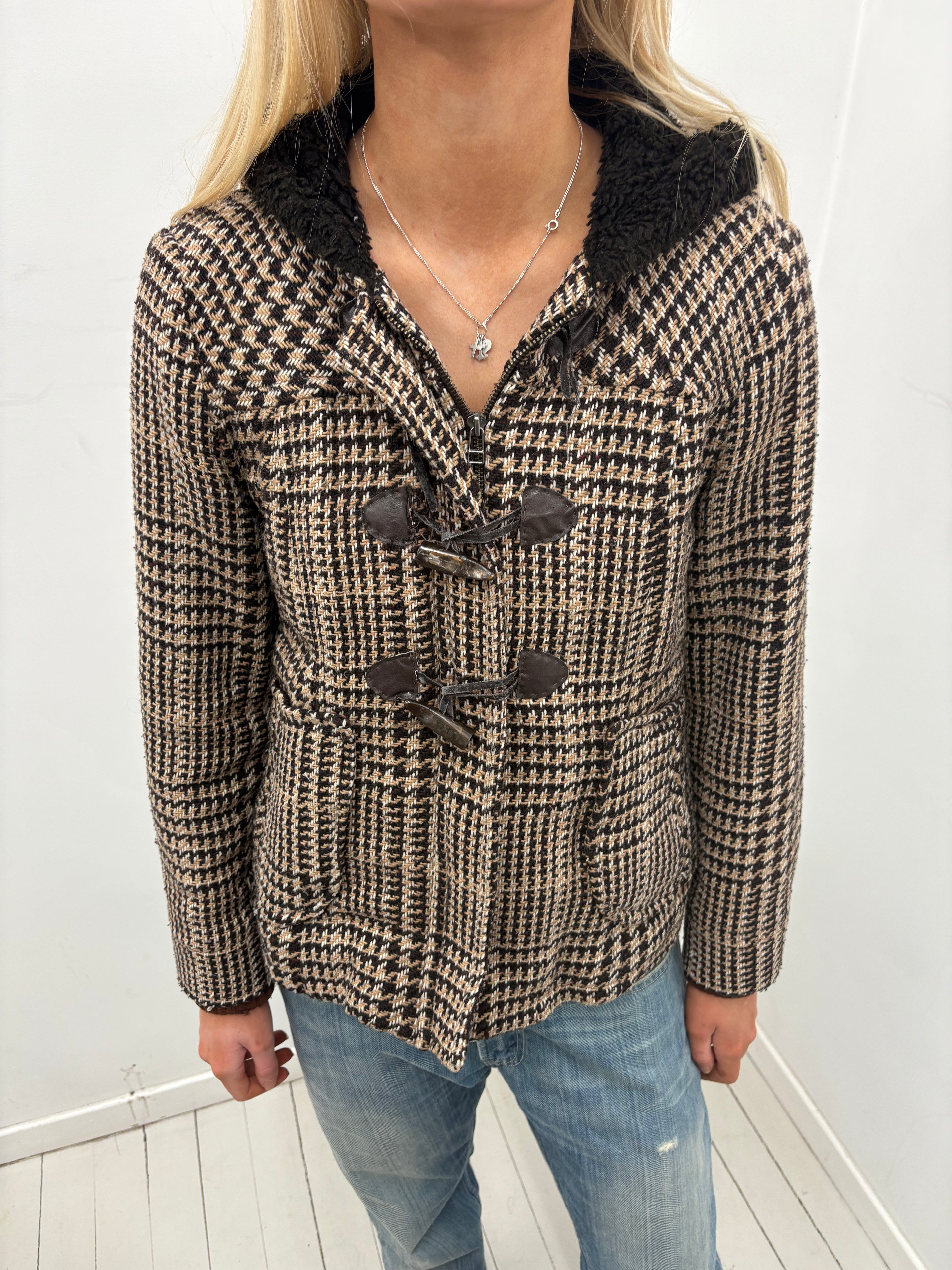 Brown Tweed Toggle Jacket
