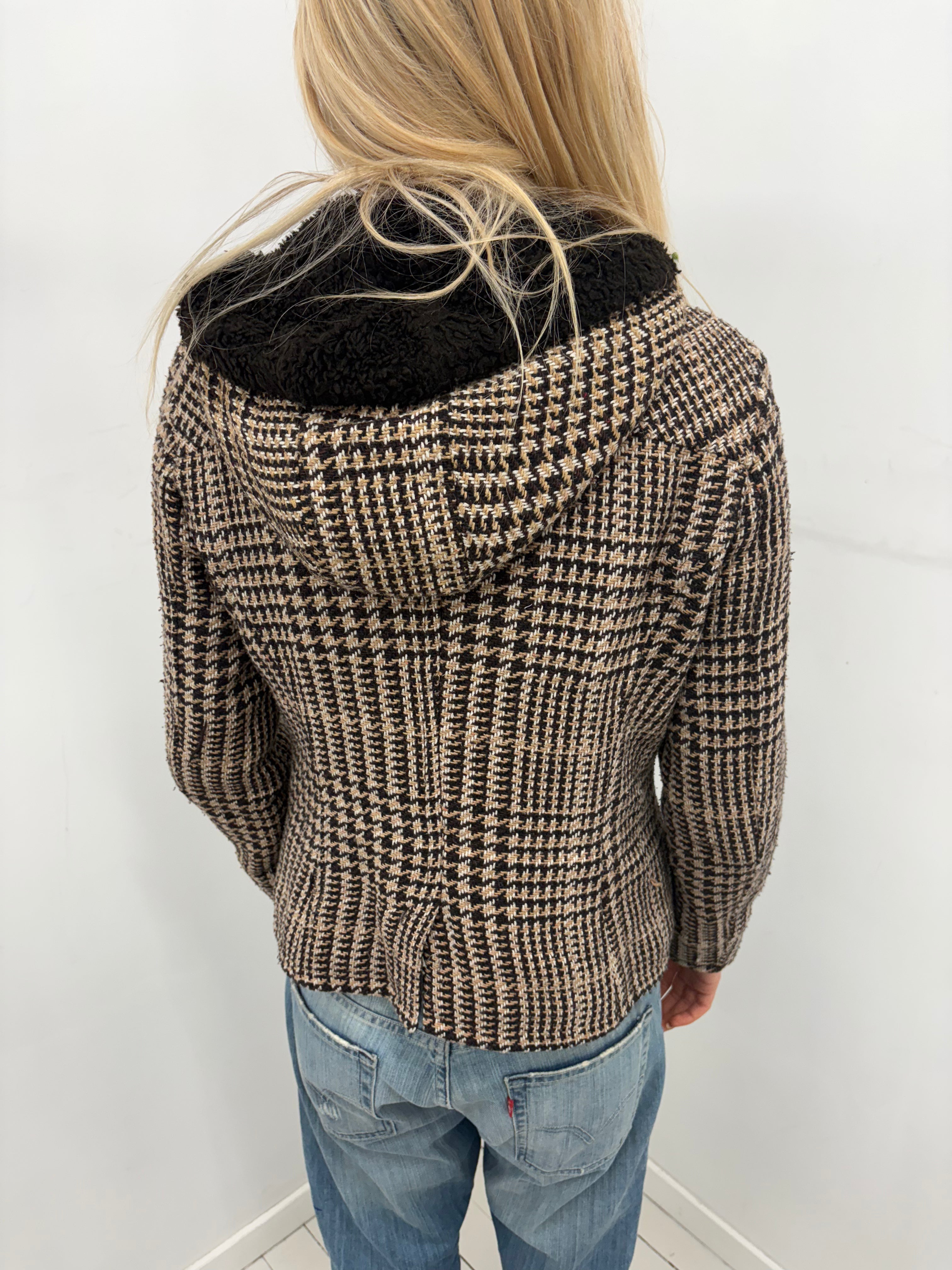Brown Tweed Toggle Jacket