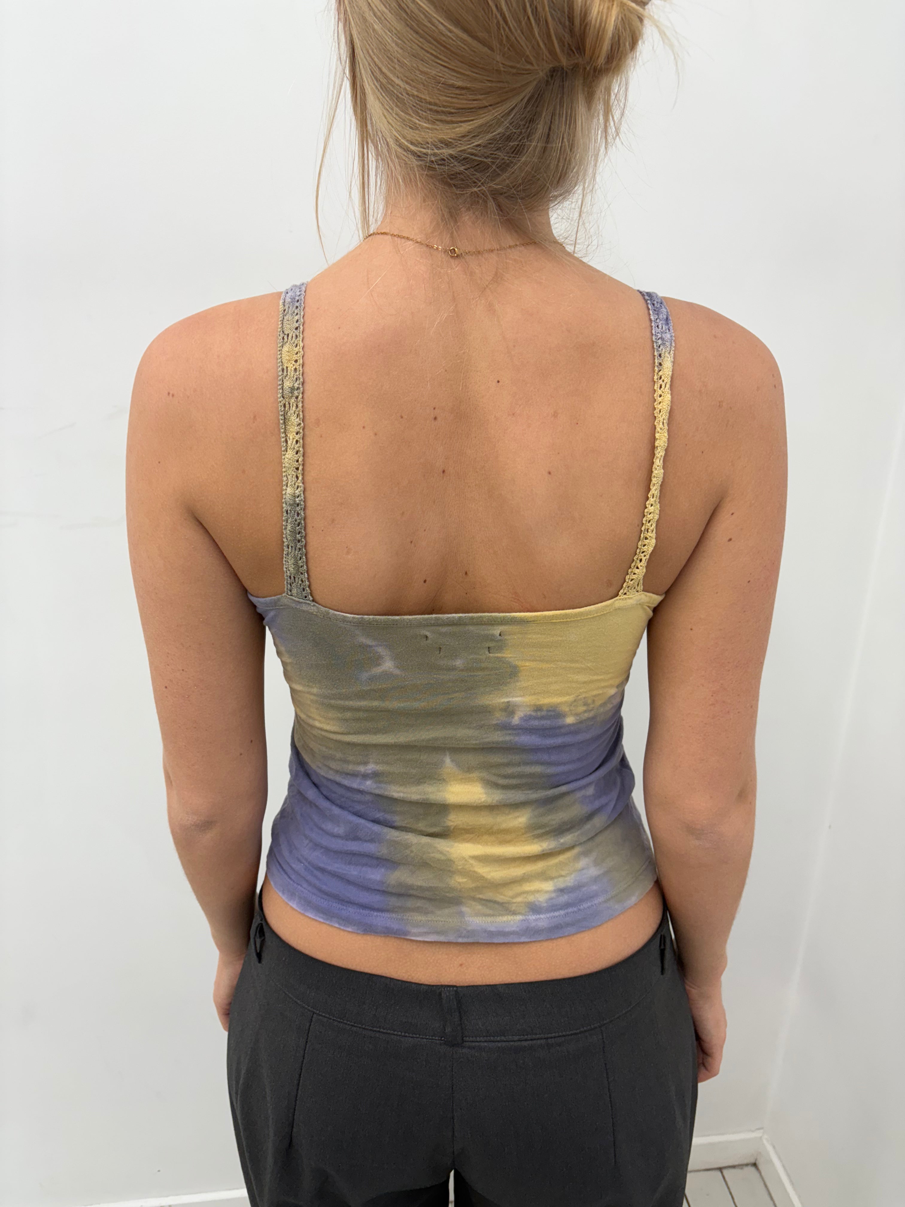 Y2K Tie-Dye Lace Trim Cami