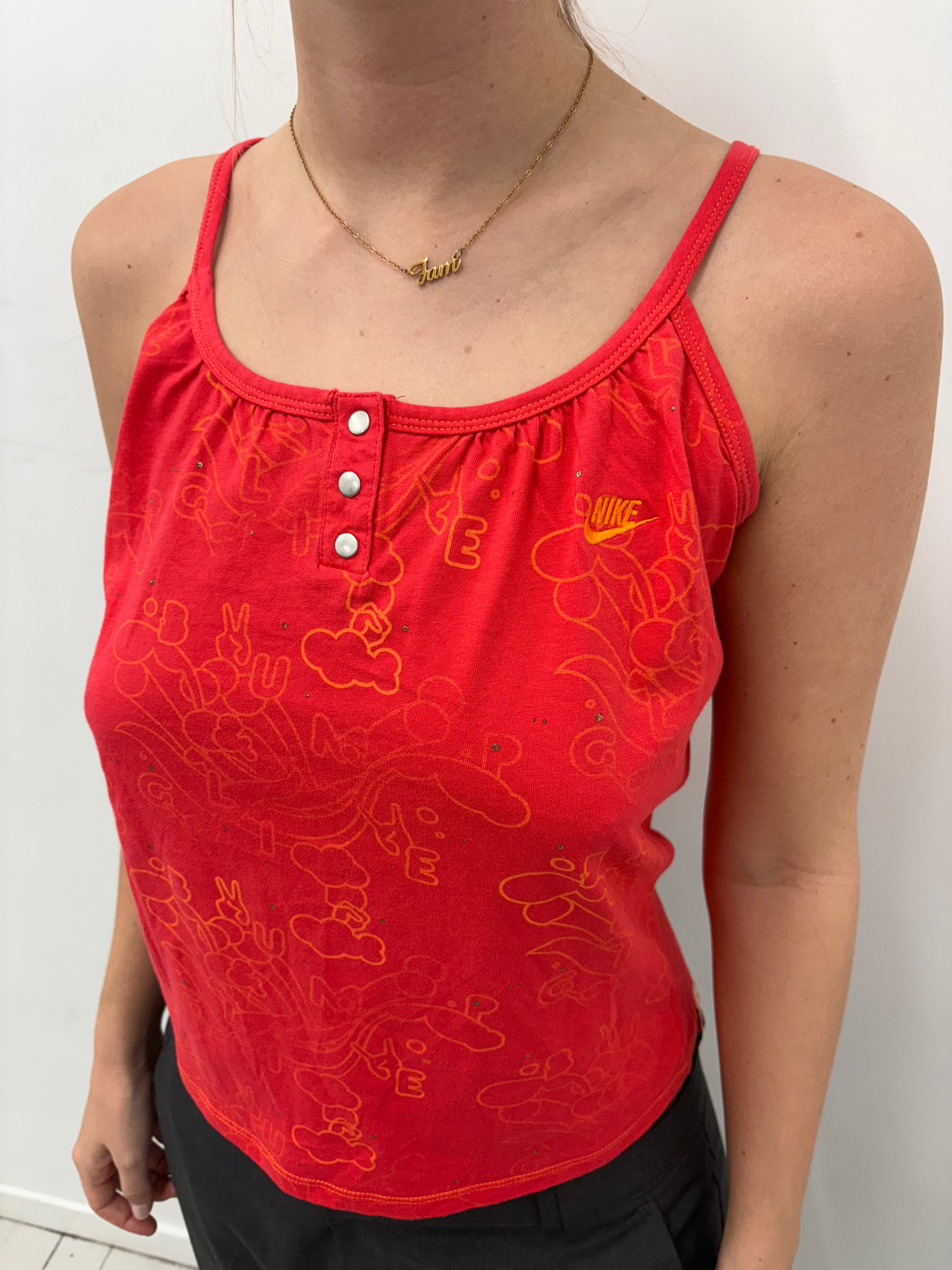 Nike Red Graphic Tank Top