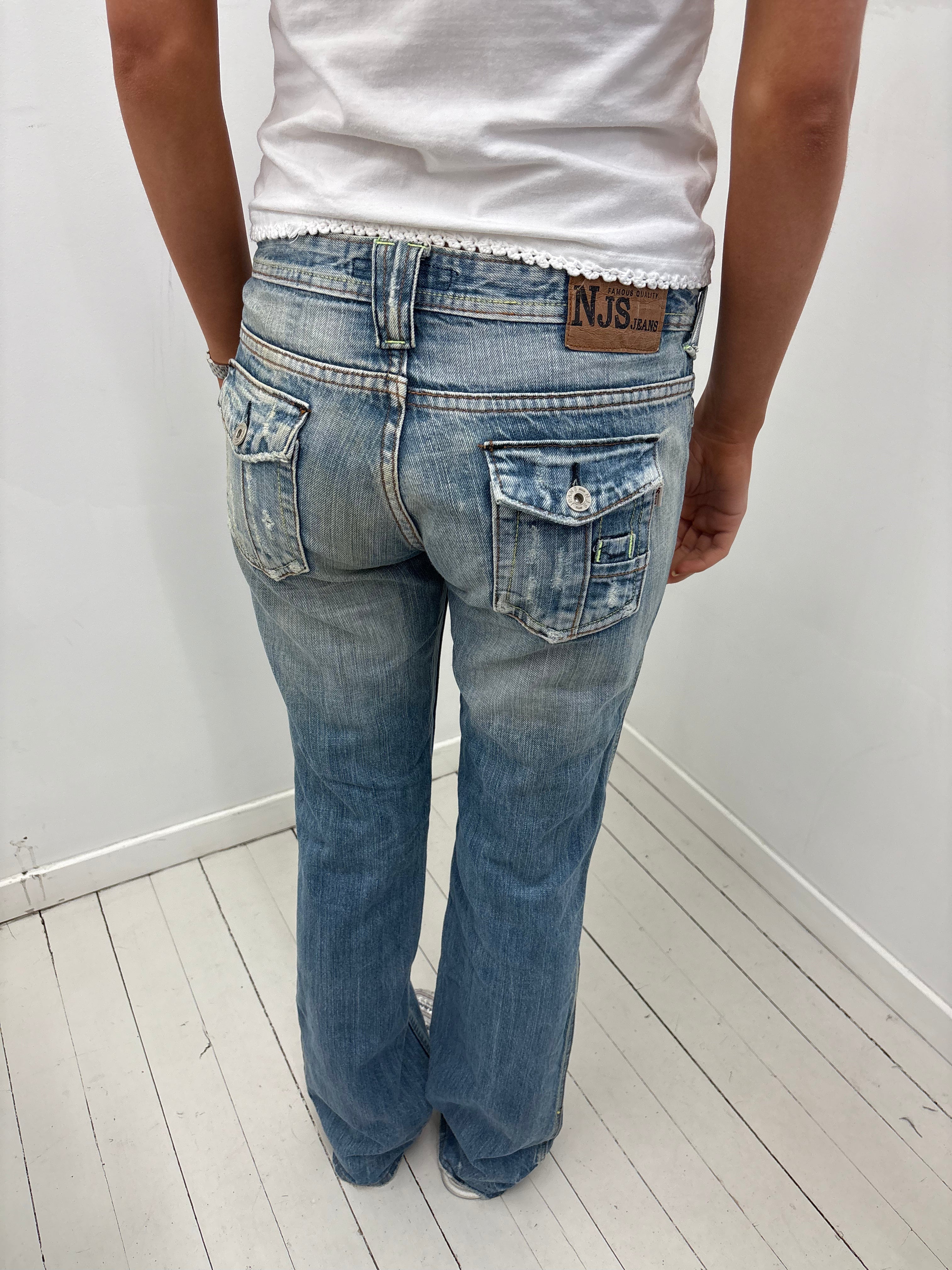 Y2K Low-Rise Cargo Pocket Jeans