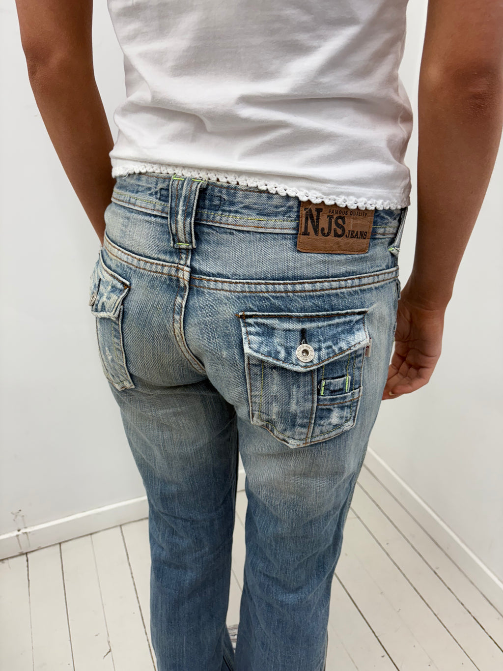 Y2K Low-Rise Cargo Pocket Jeans