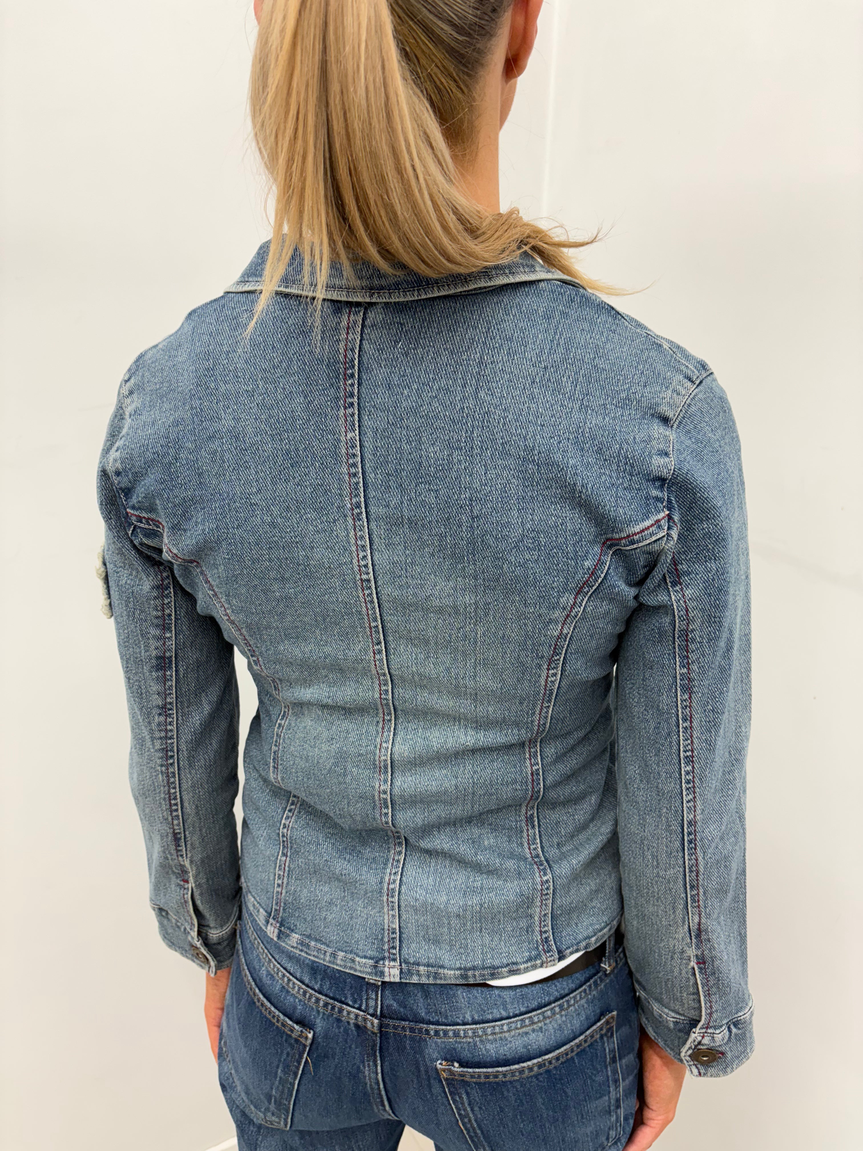 Fitted Denim Y2K Tailored Jacket