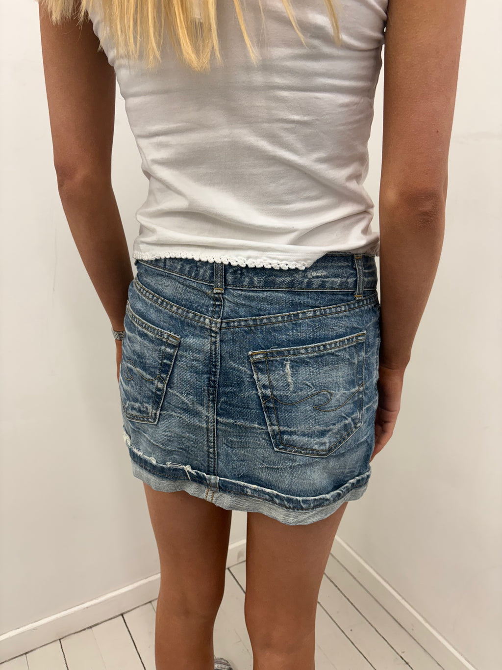 Y2K Low Rise Denim Mini Skirt