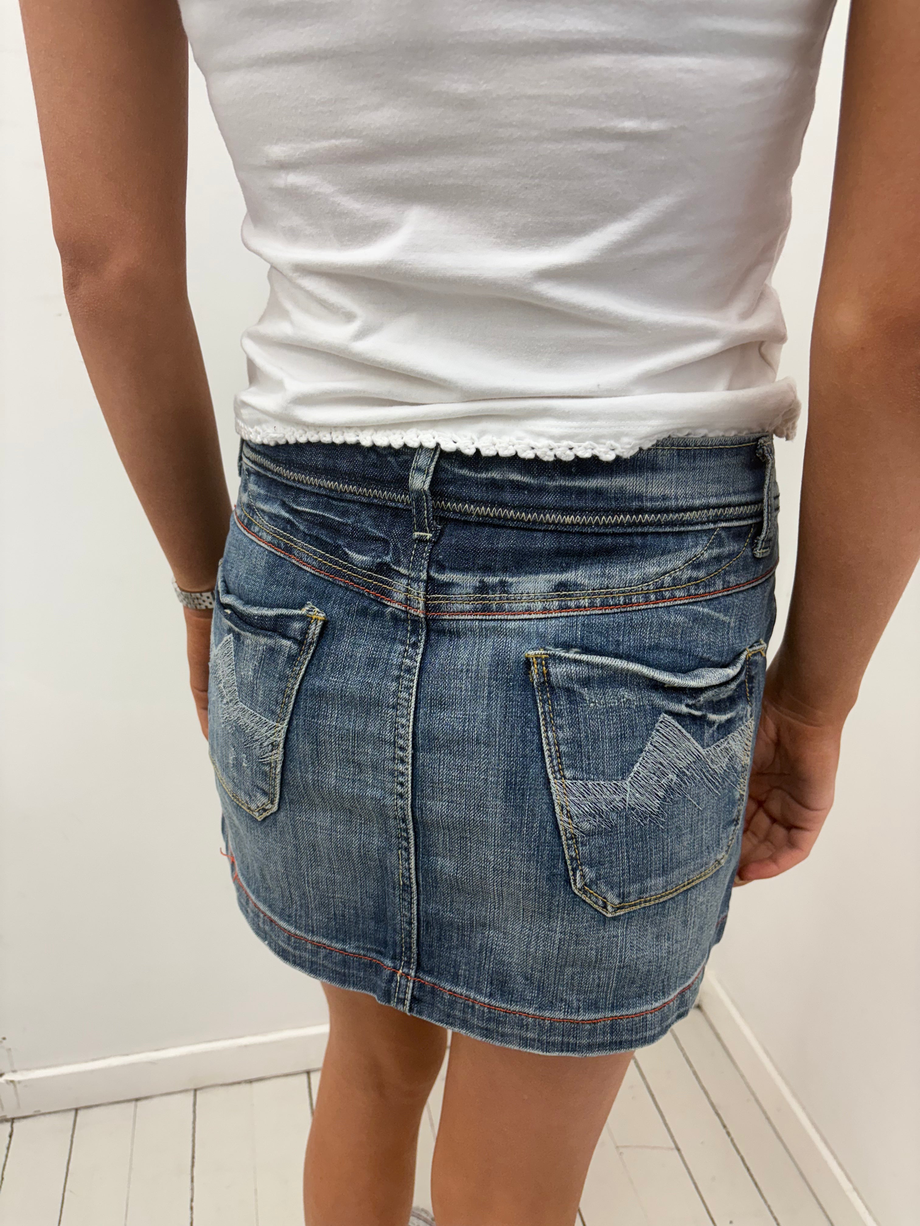 Y2K Low Rise Denim Mini Skirt