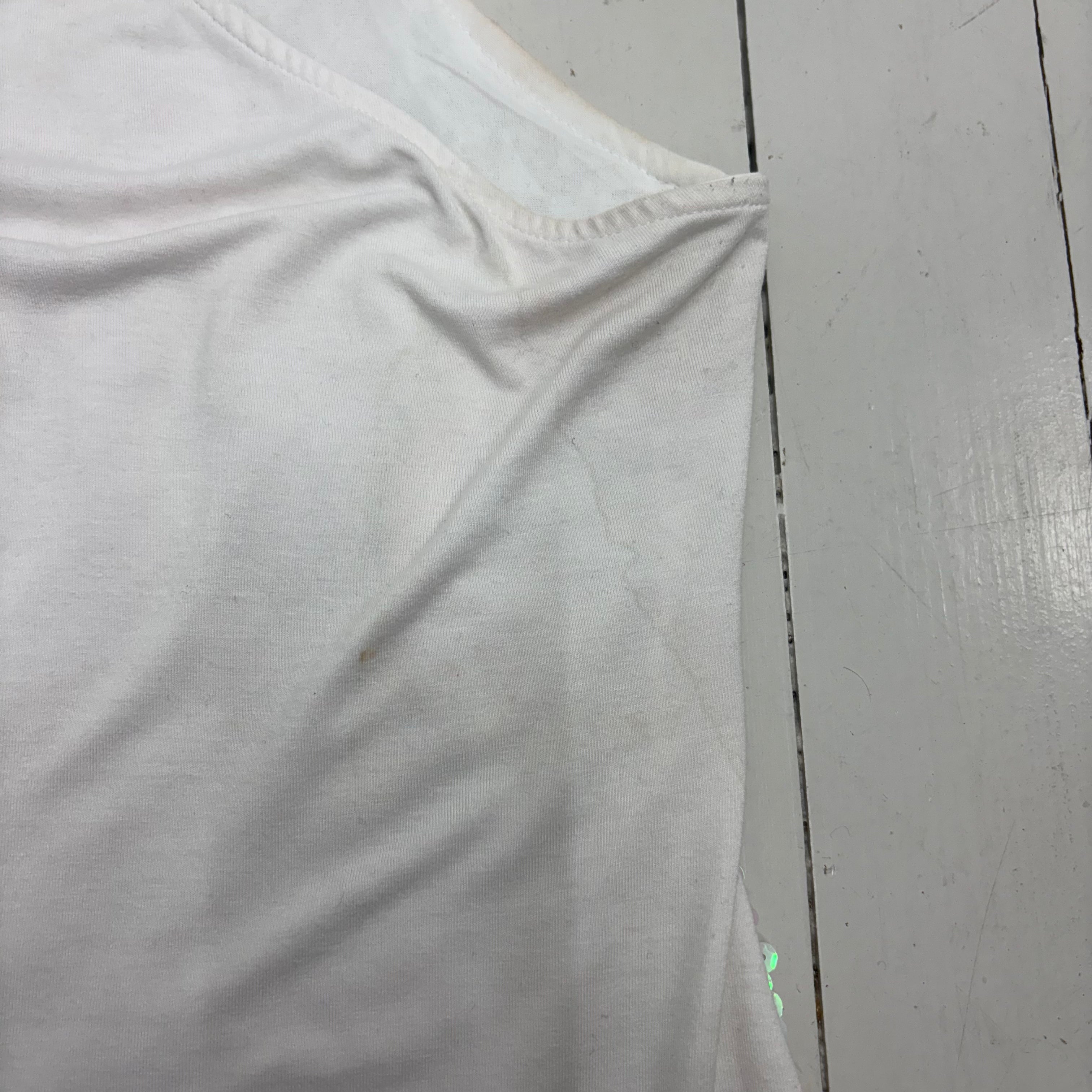 White Sequin Cami Top