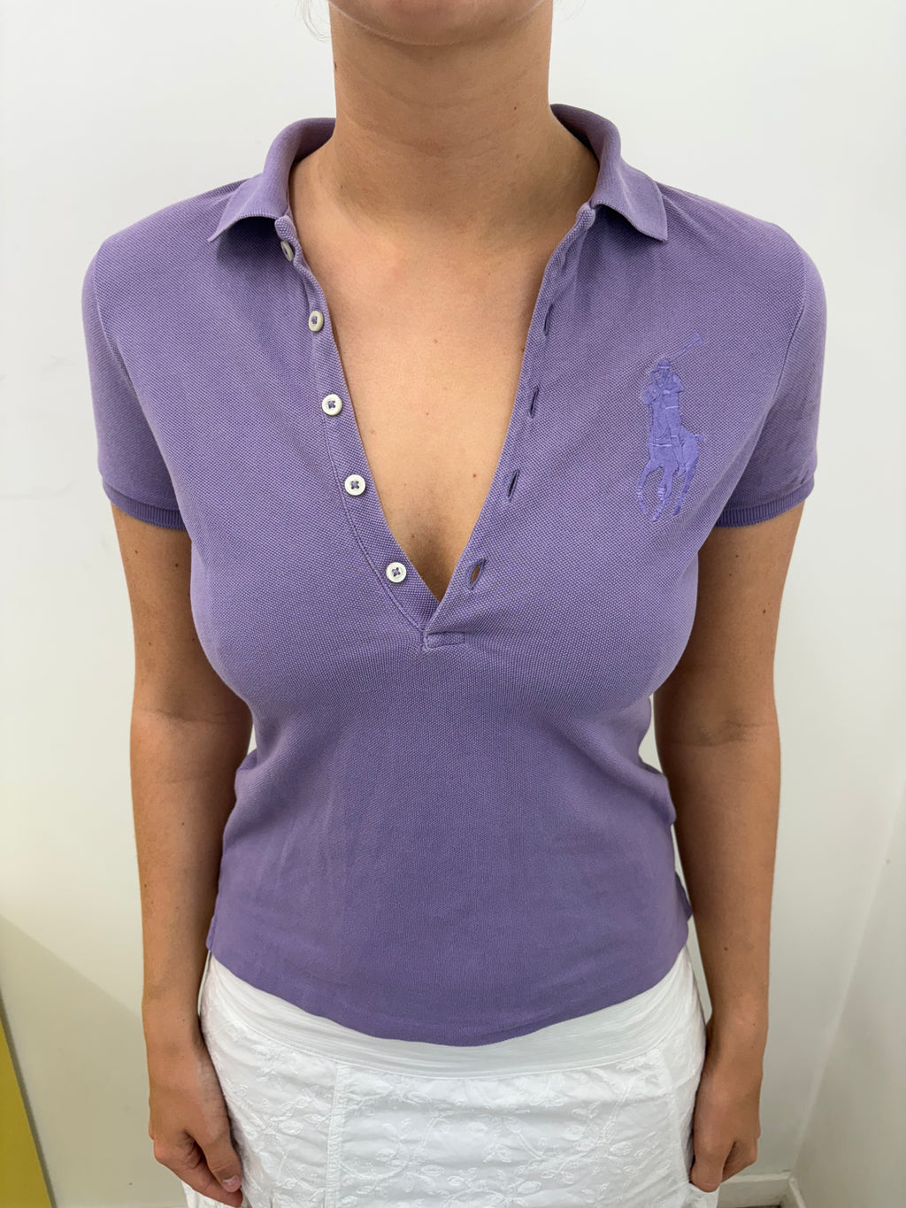 Vintage Ralph Lauren Purple Big Pony Polo Shirt Y2K