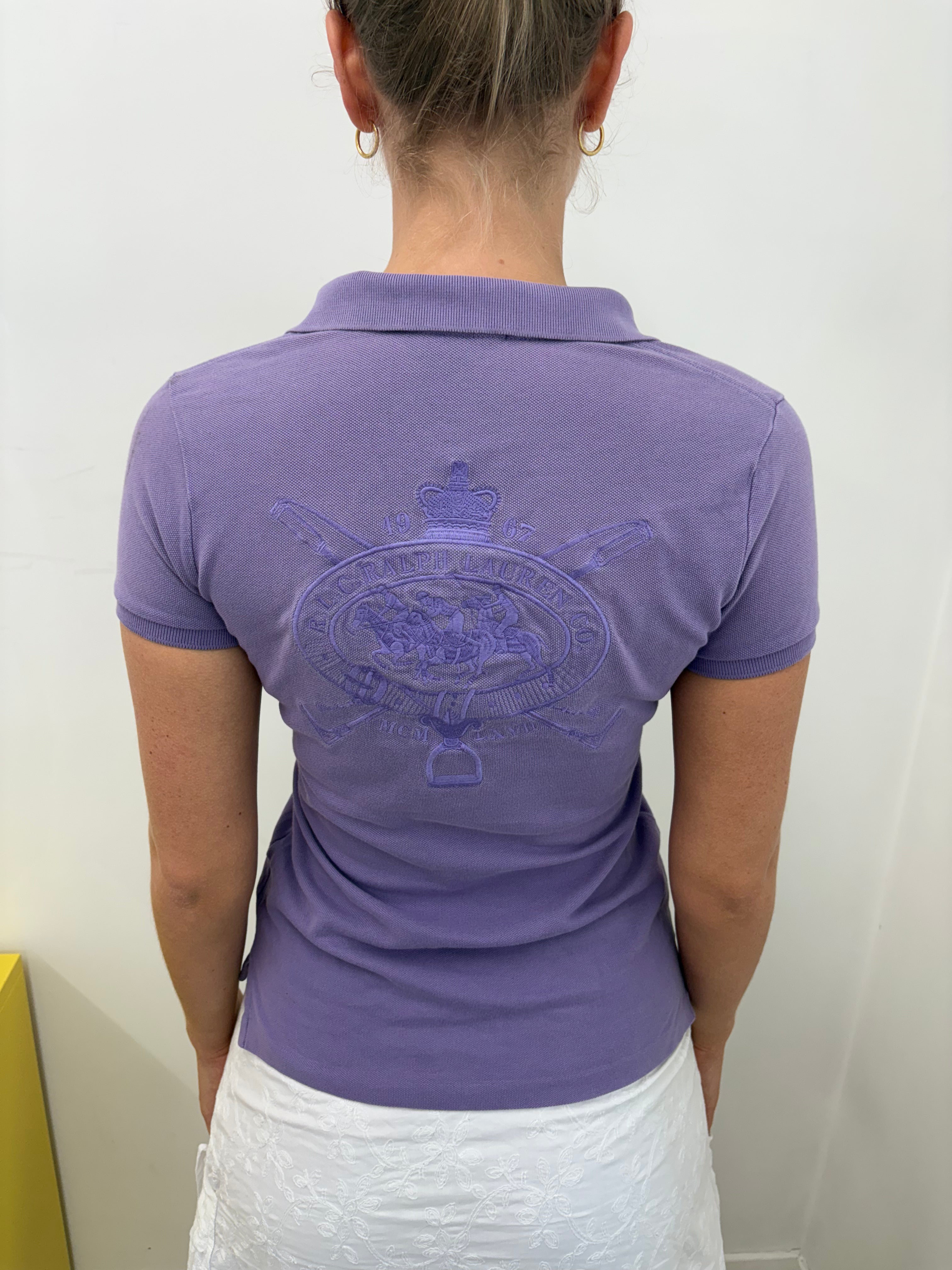 Vintage Ralph Lauren Purple Big Pony Polo Shirt Y2K