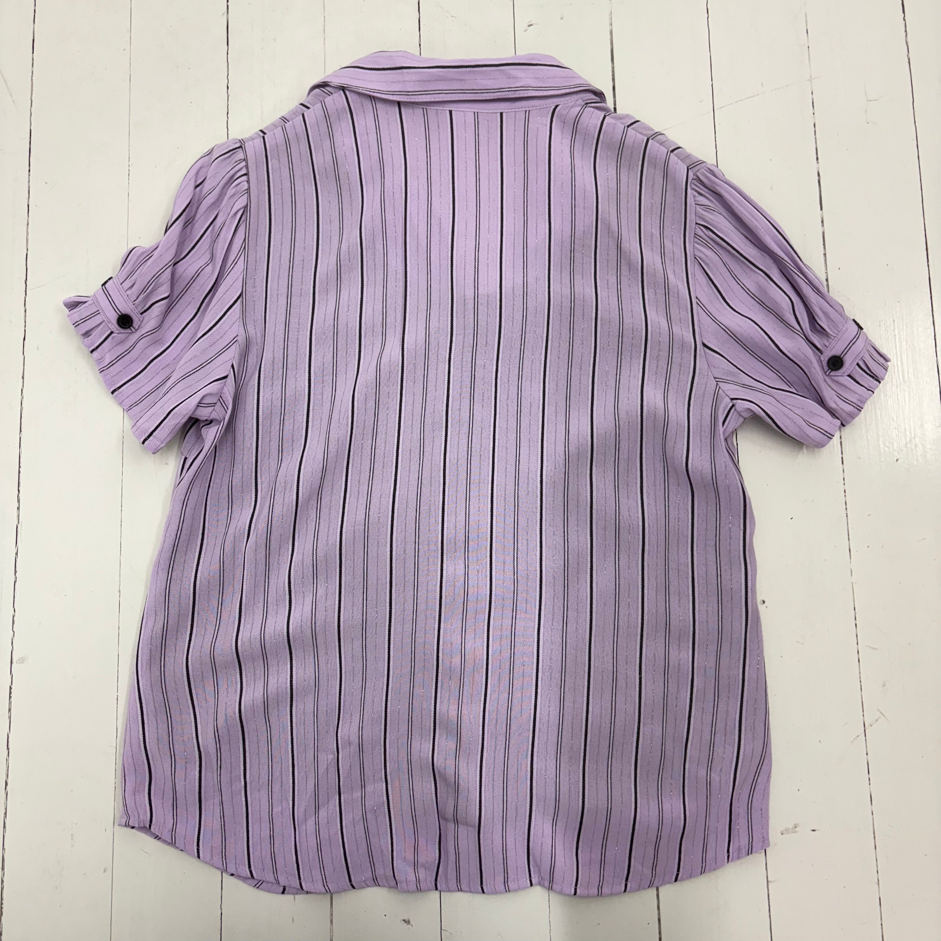 Lilac Glitter Stripe Blouse with Tank underneath