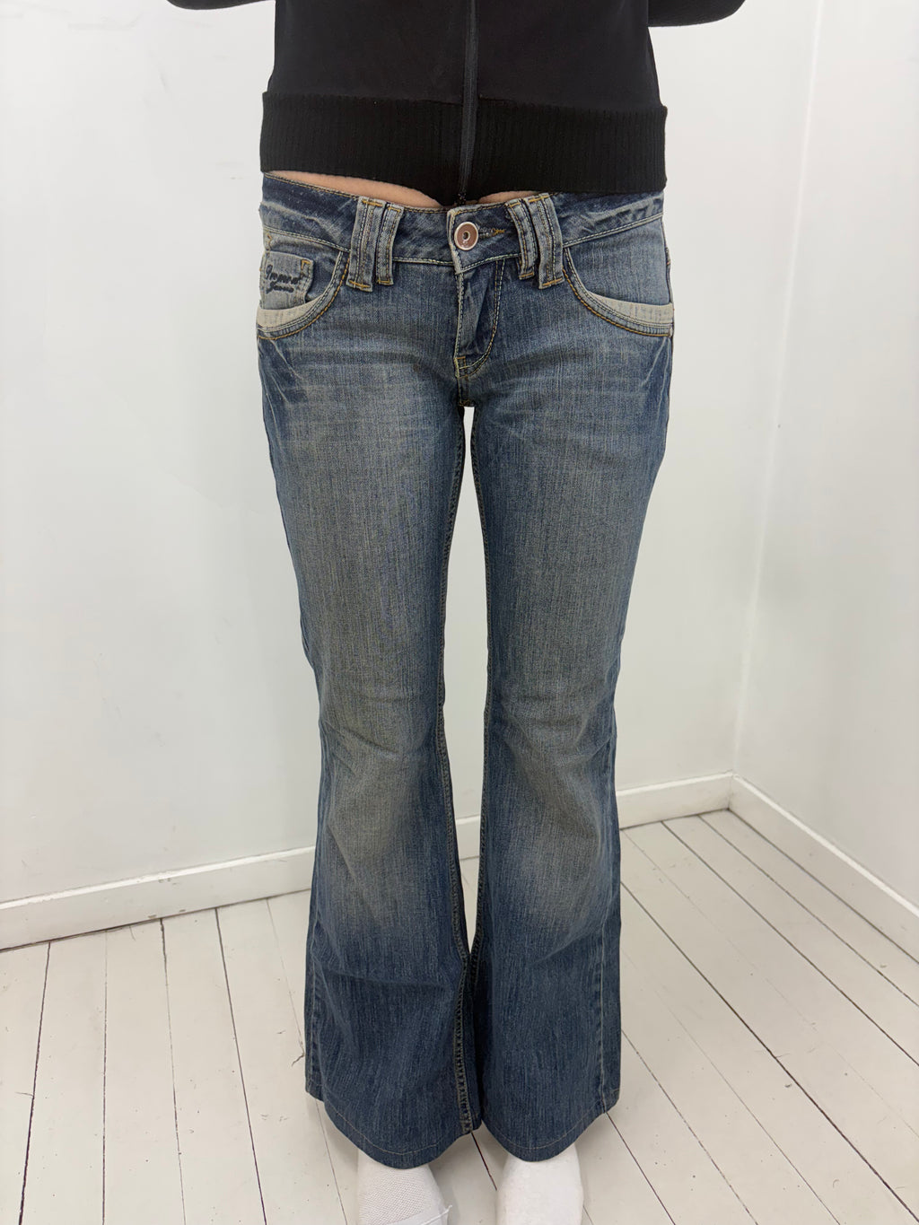 Low-Rise Y2K Bootcut Jeans