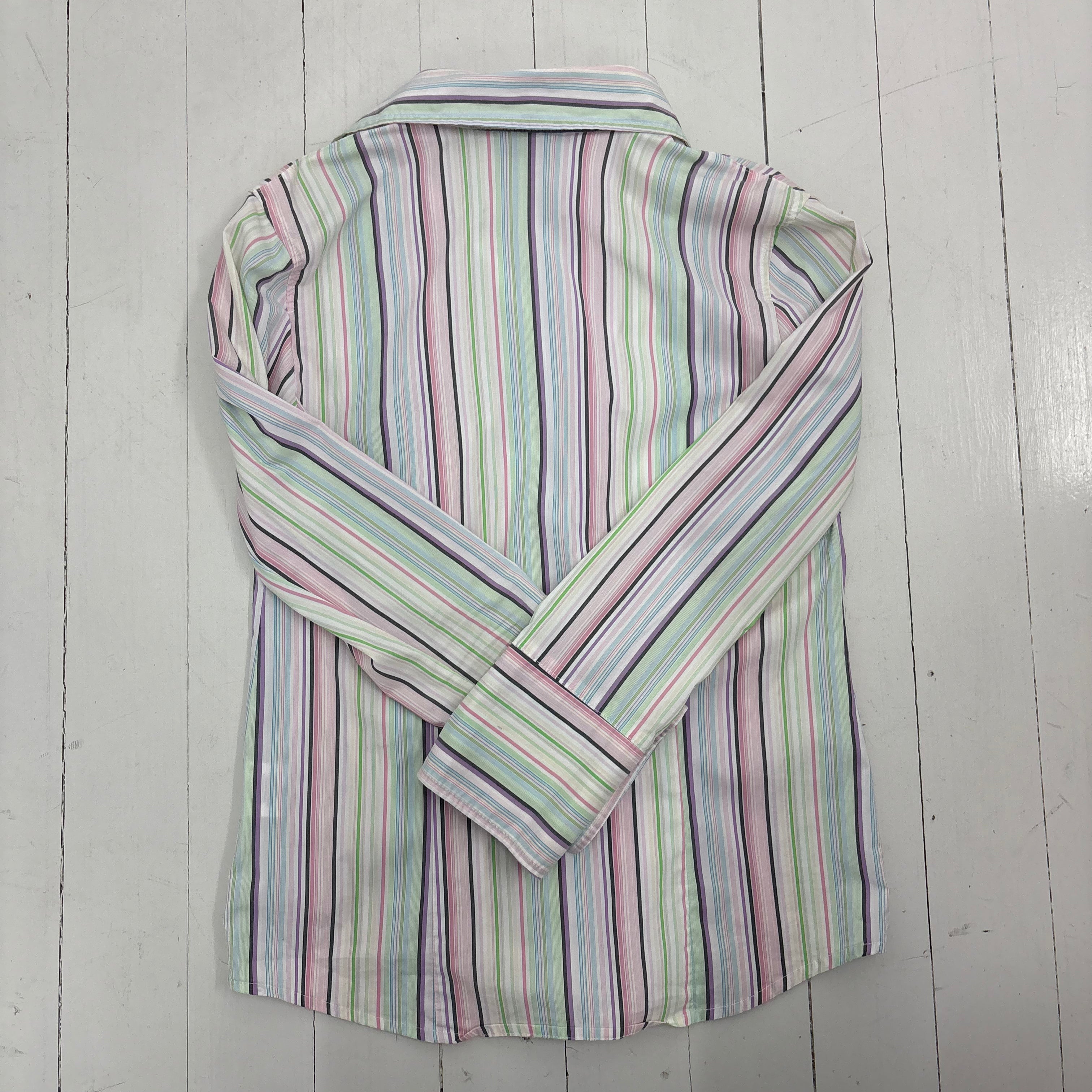 Striped Pastel Button-Up Shirt