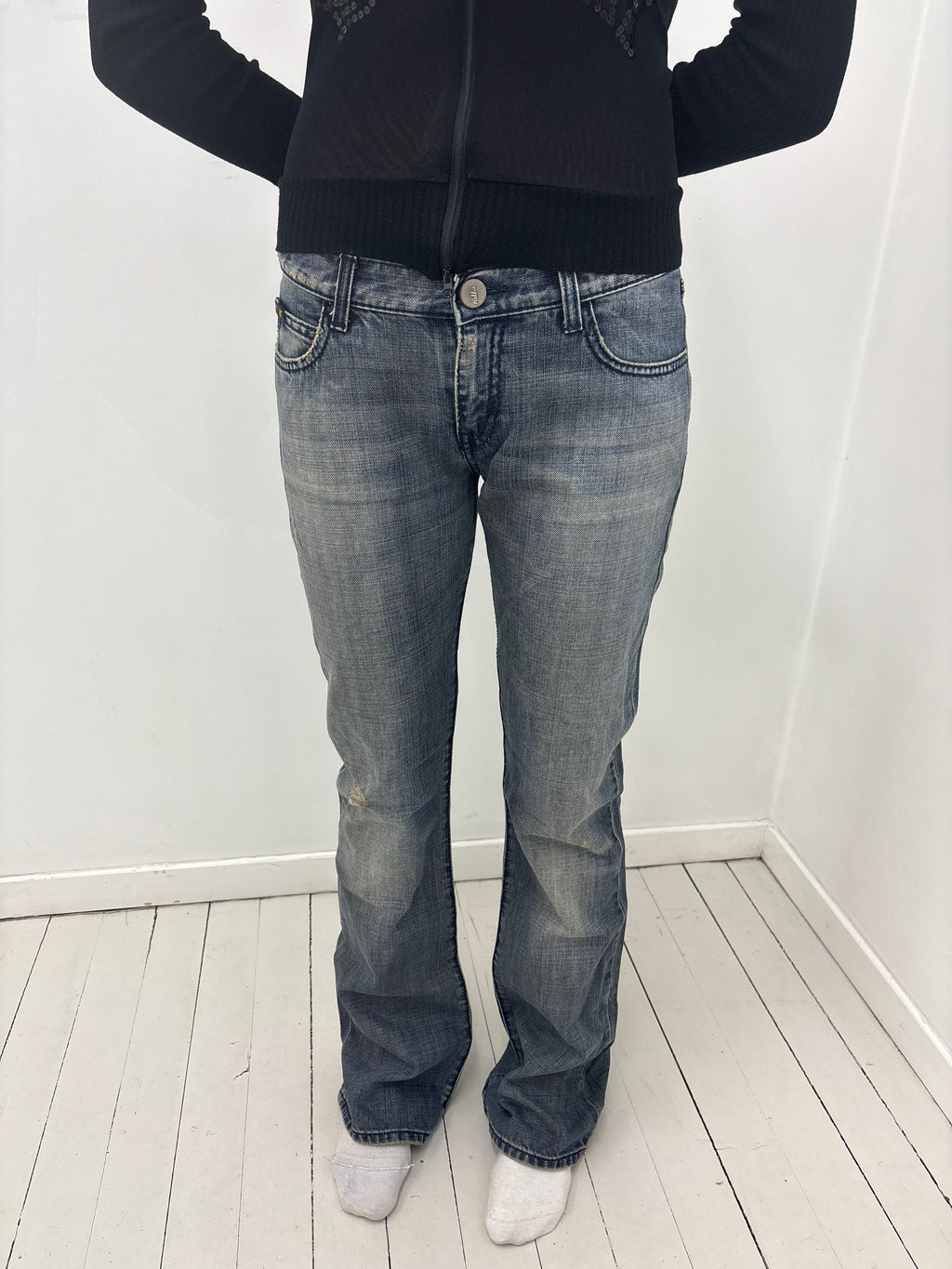 Low-Rise Y2K Bootcut Jeans