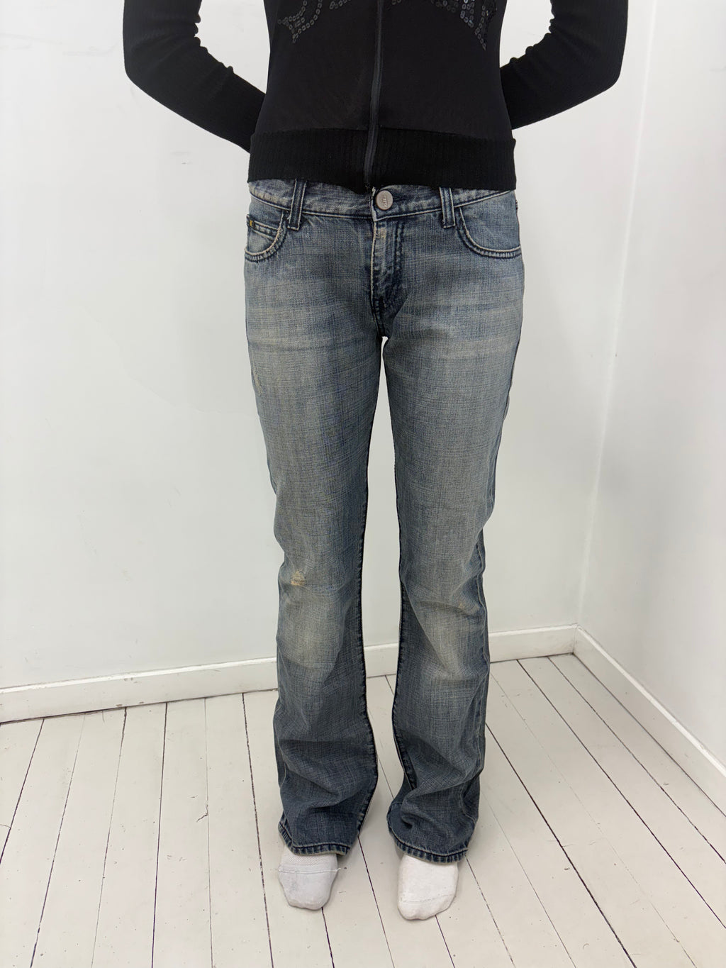 Low-Rise Y2K Bootcut Jeans