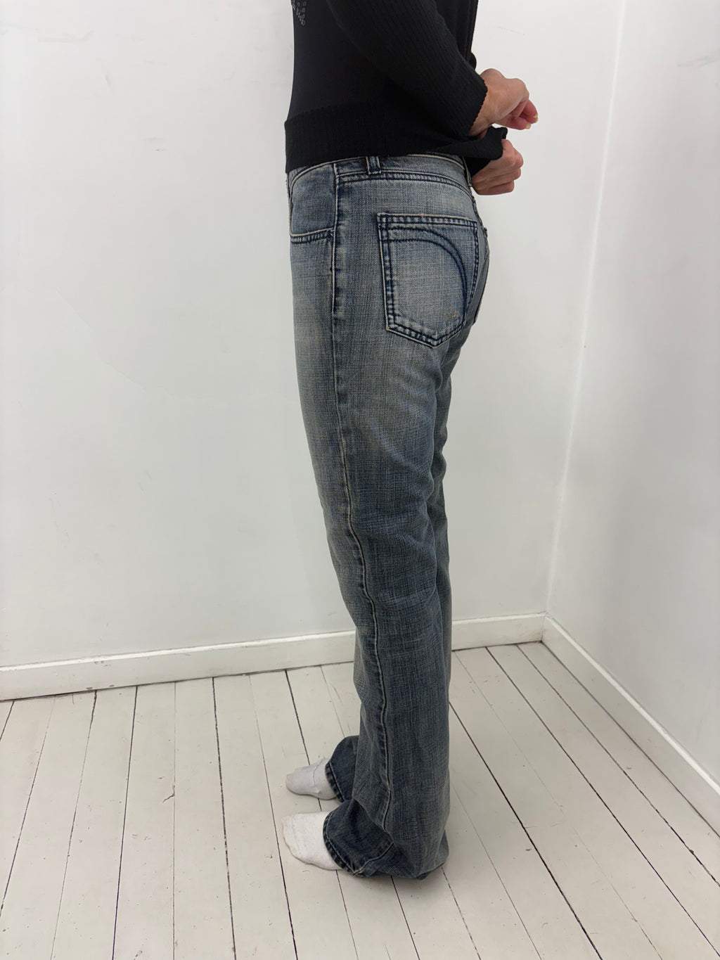 Low-Rise Y2K Bootcut Jeans