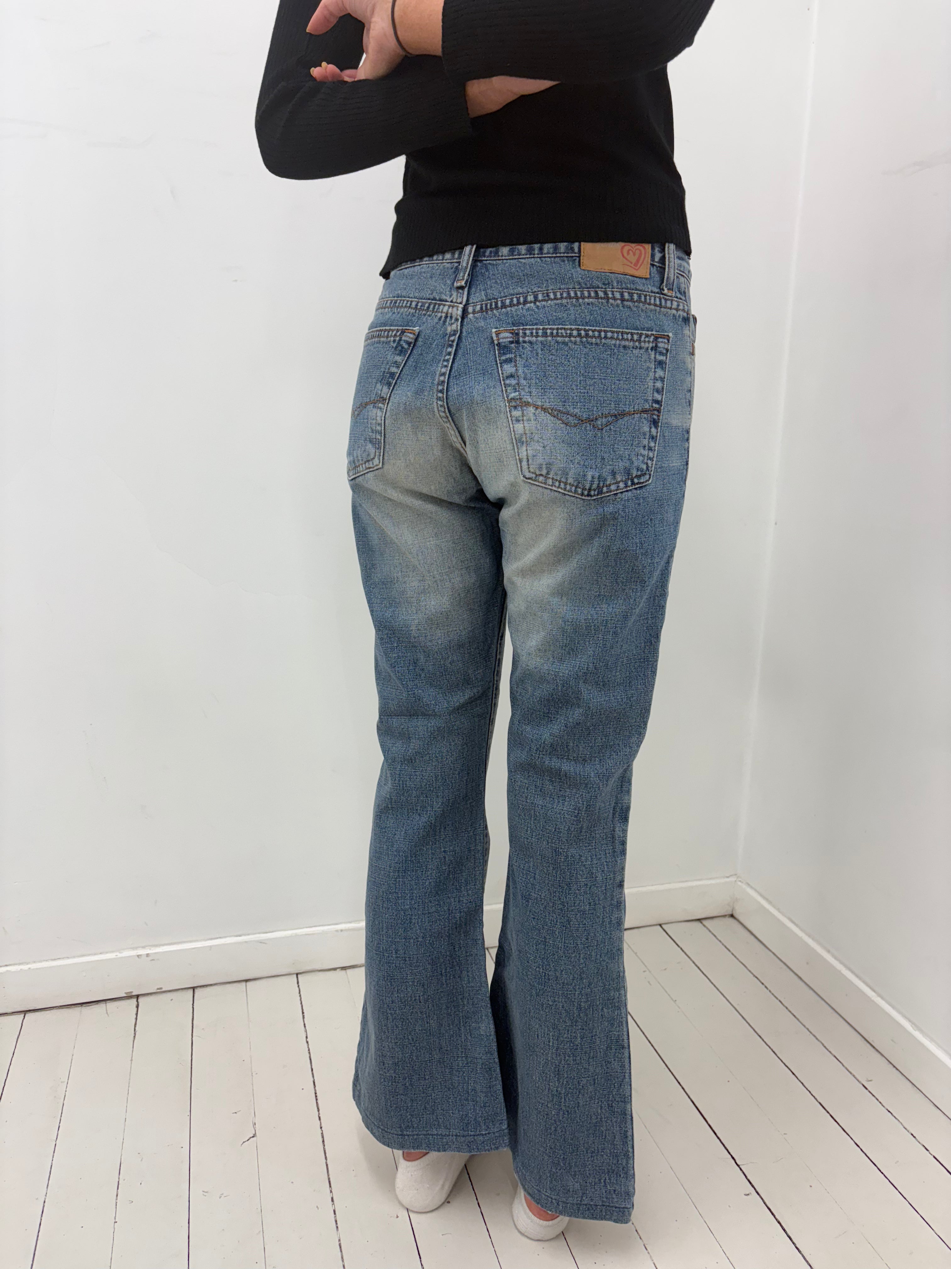 Low-Rise Bootcut Y2K Denim Jeans