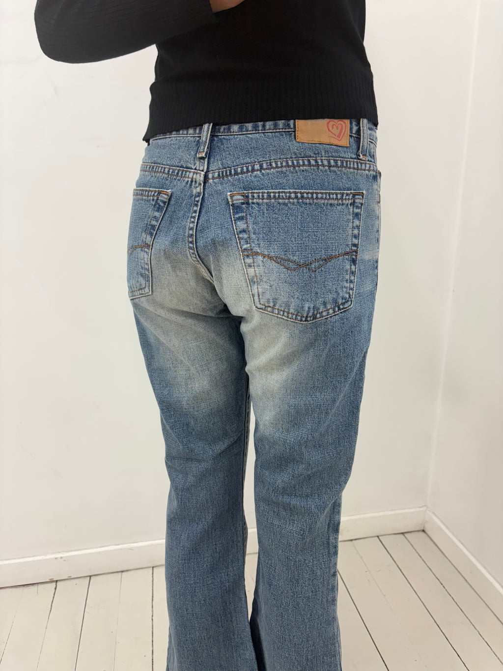 Low-Rise Bootcut Y2K Denim Jeans