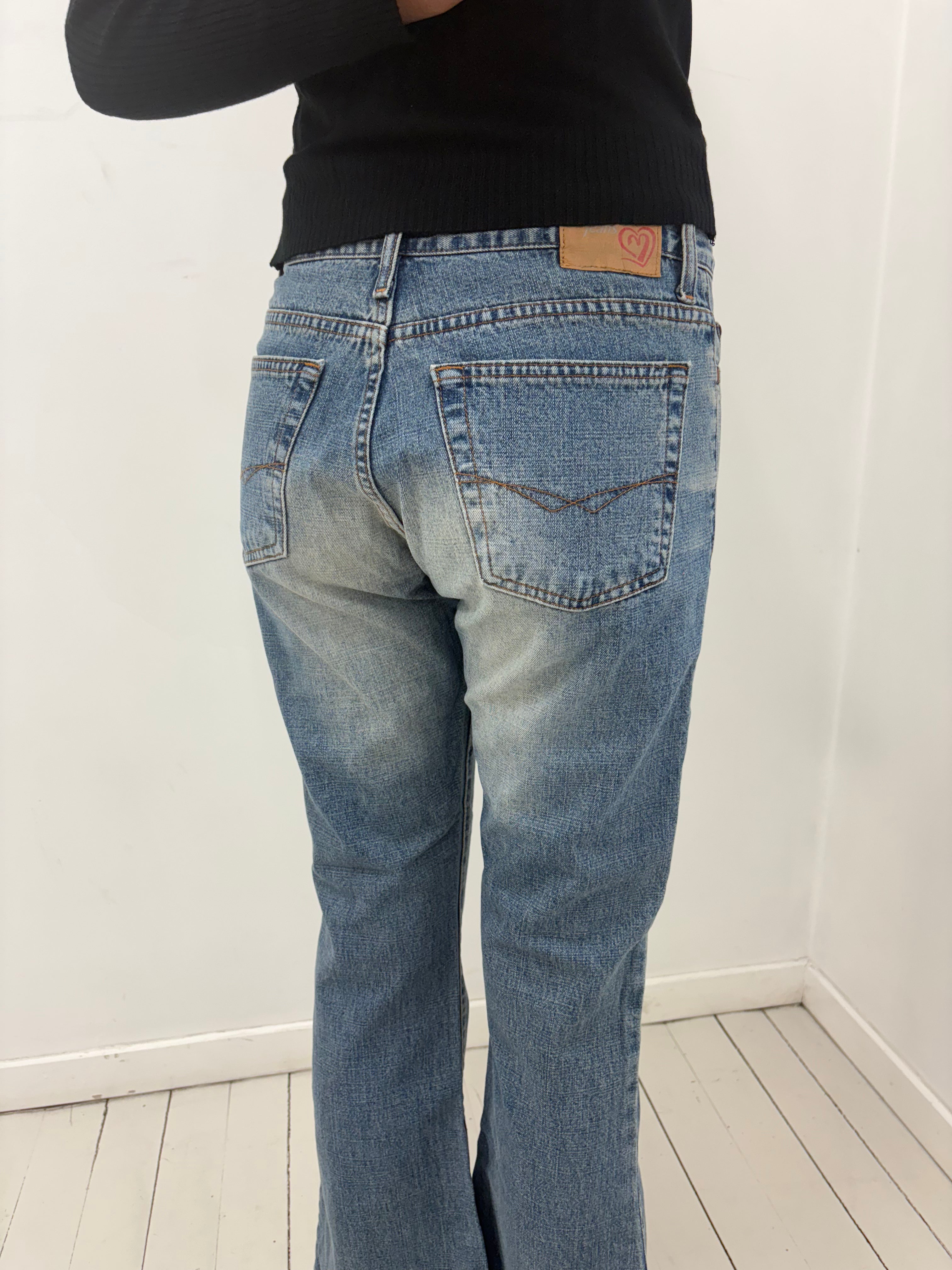 Low-Rise Bootcut Y2K Denim Jeans