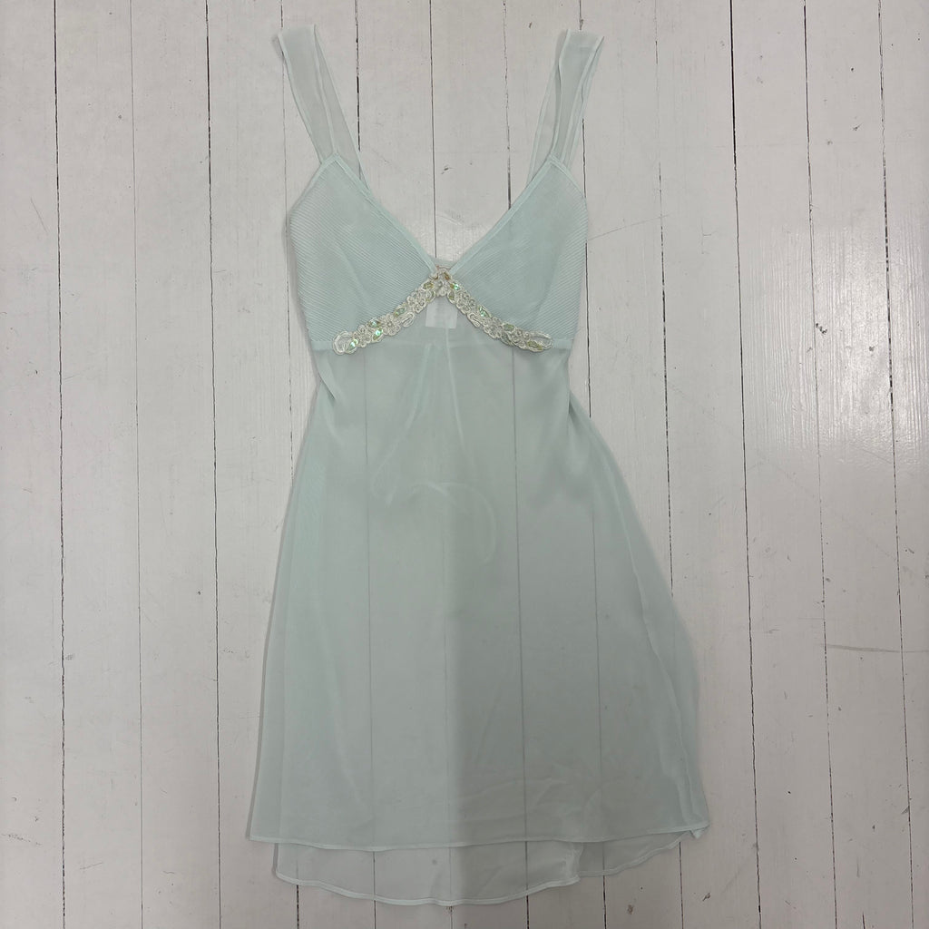 Sheer Mint Mesh Slip Dress