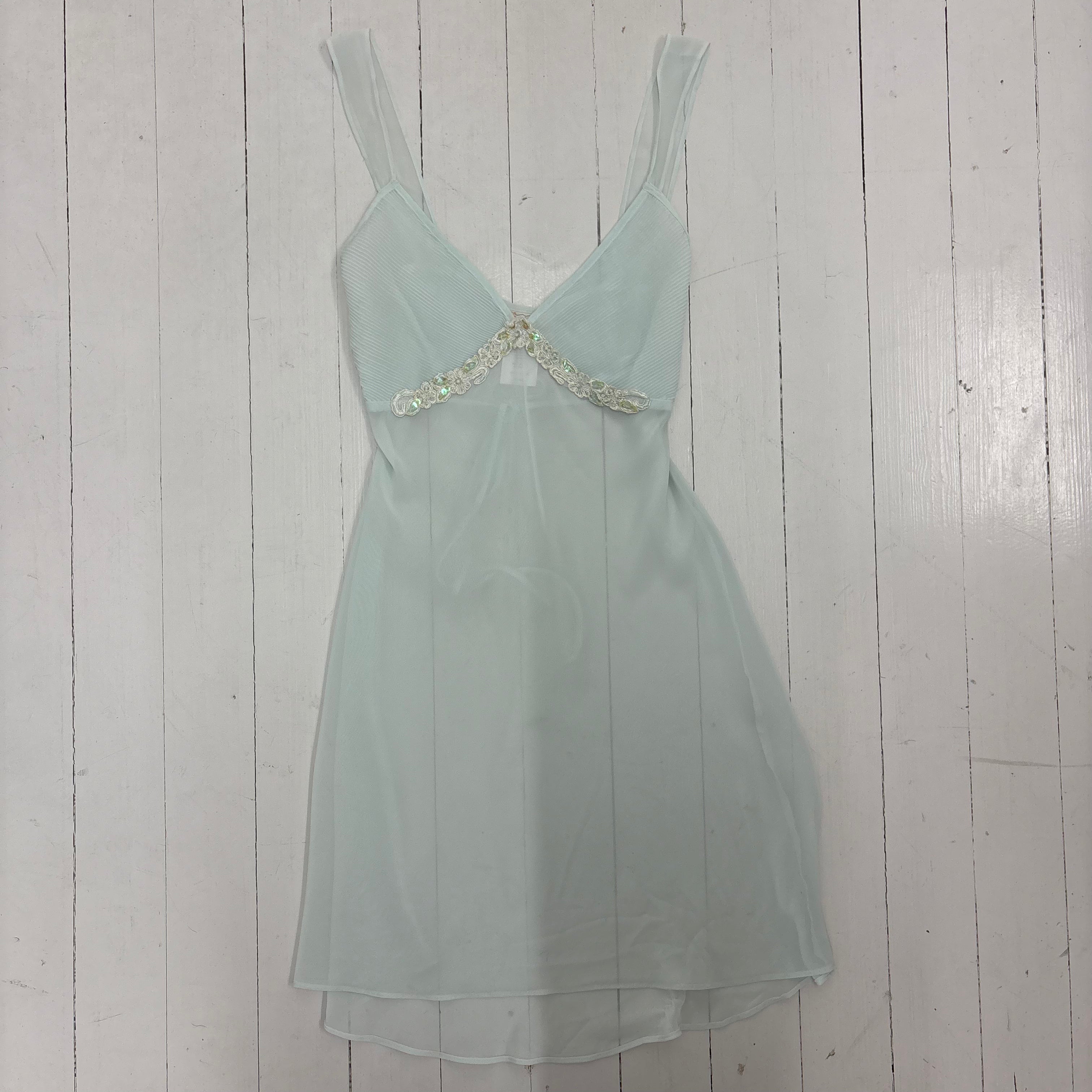 Sheer Mint Mesh Slip Dress