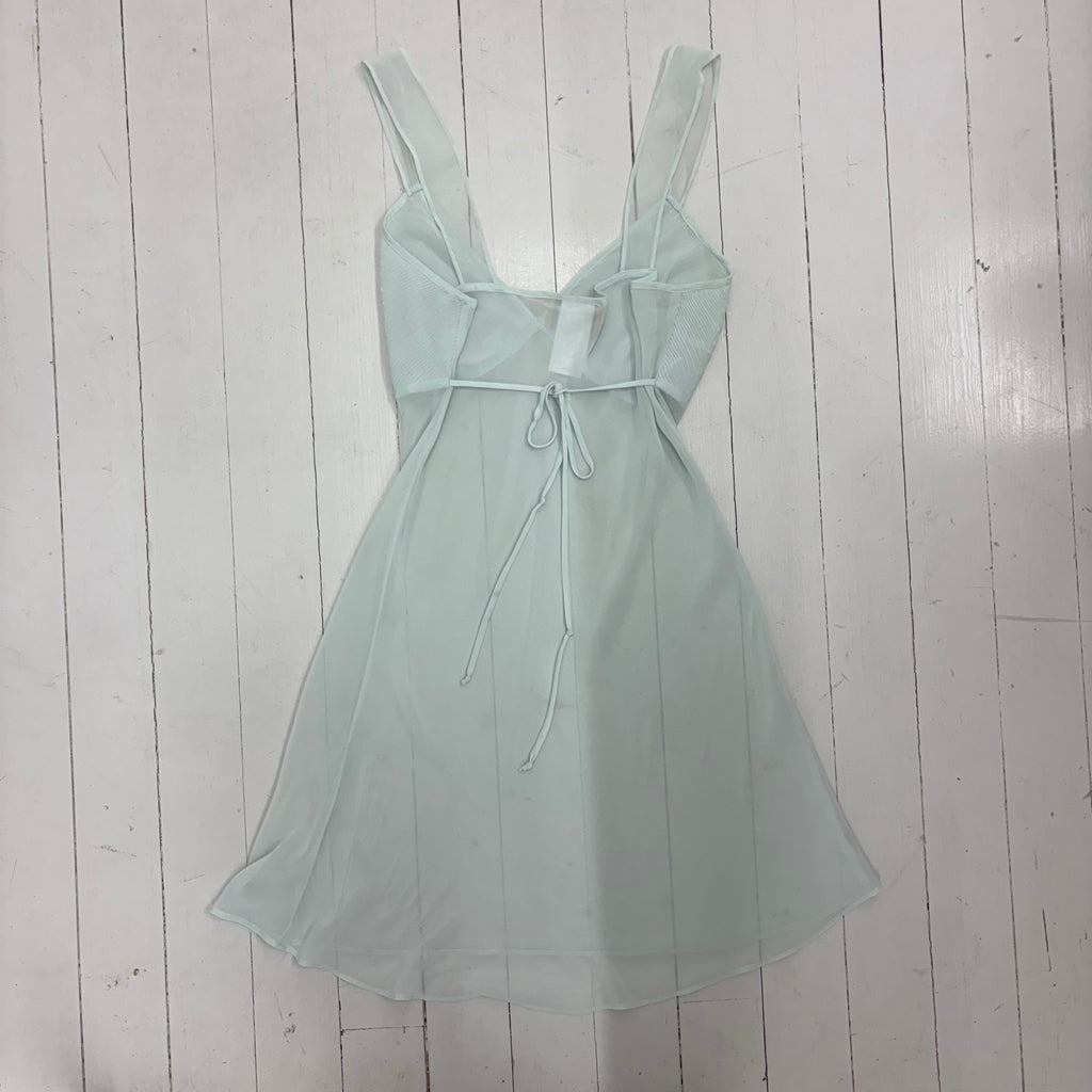 Sheer Mint Mesh Slip Dress