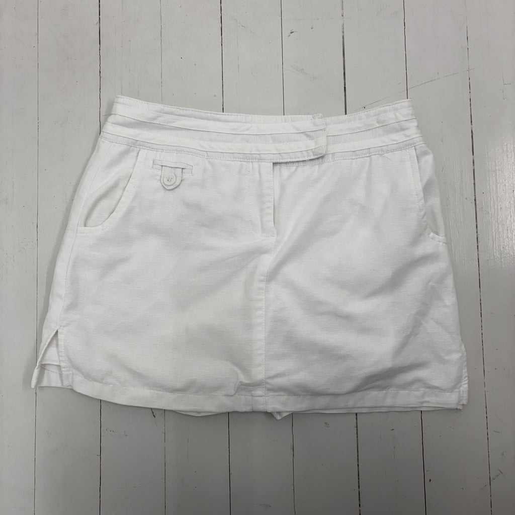 White Linen Blend Skort