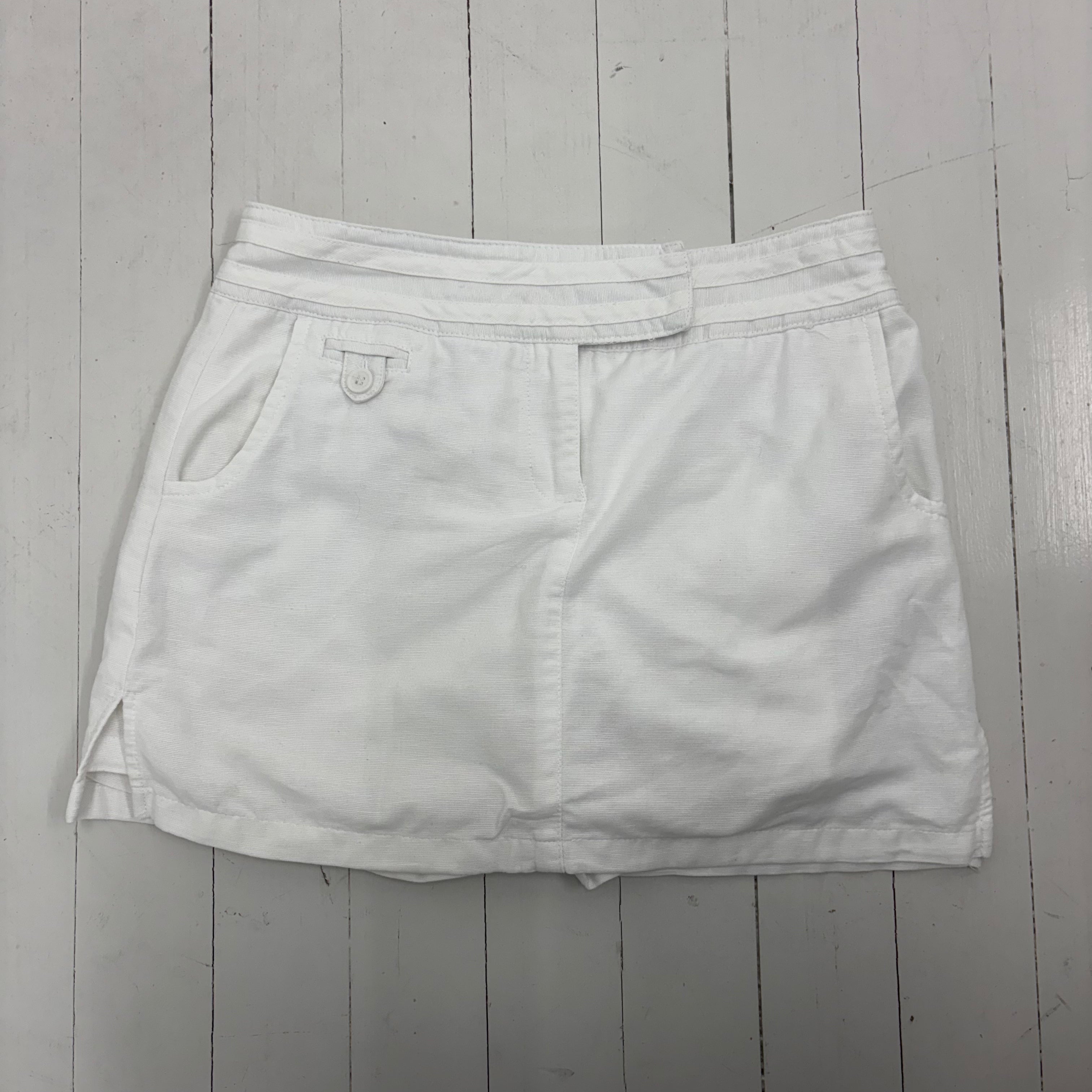 White Linen Blend Skort