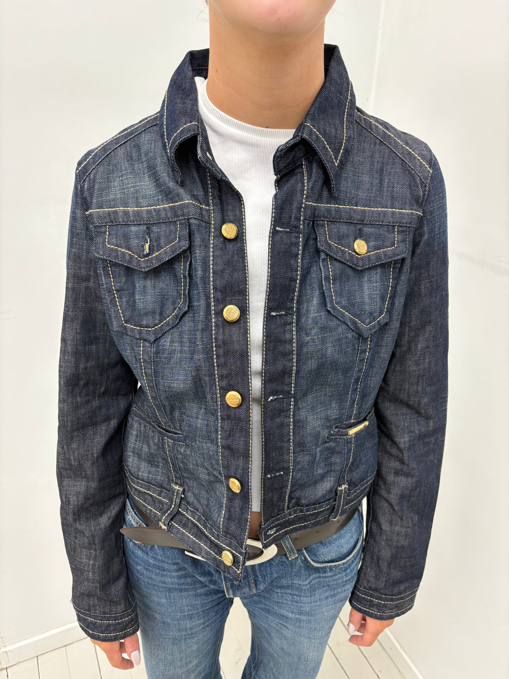Sequin “Pacific Jeans” Denim Jacket