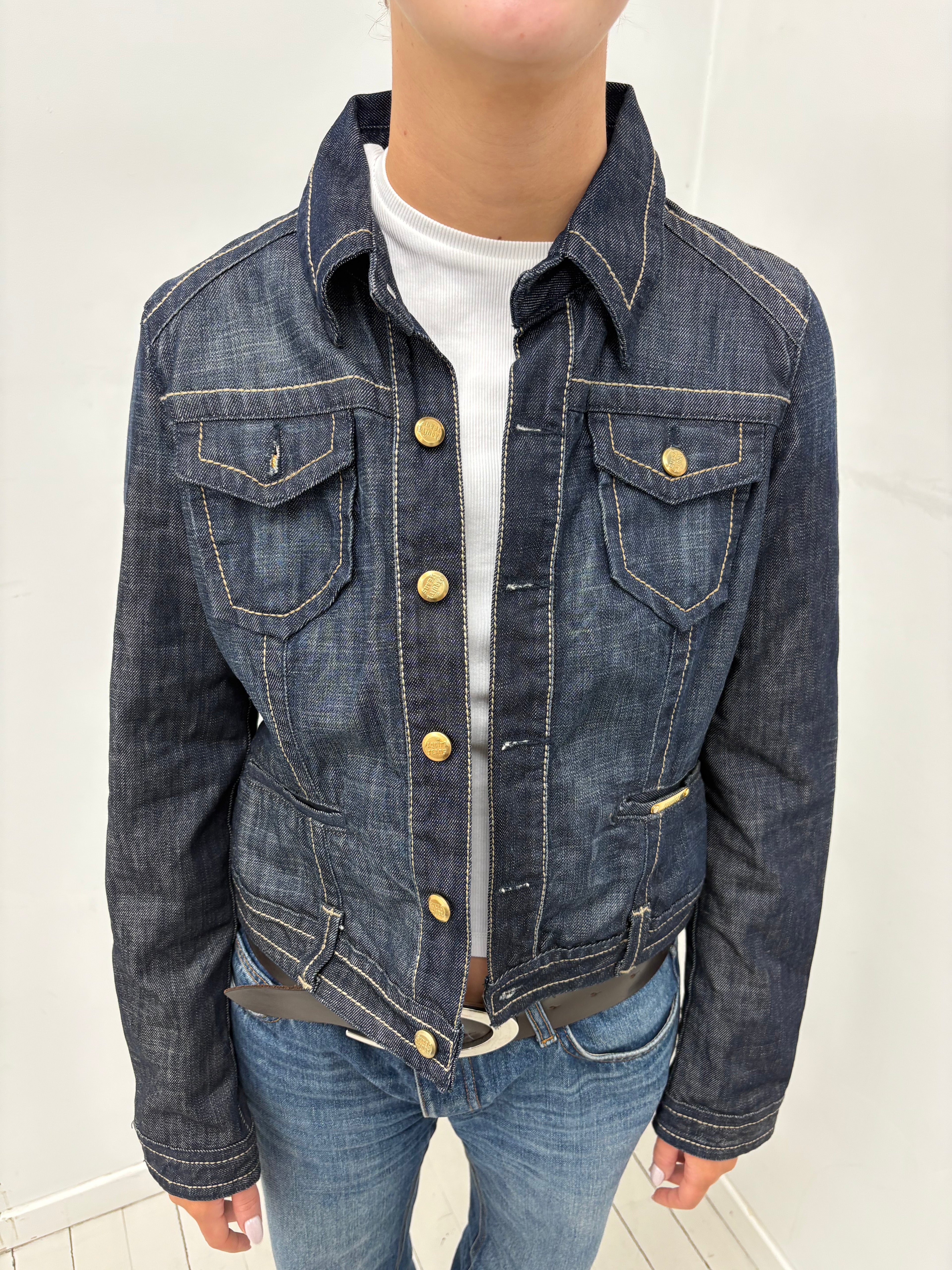 Sequin “Pacific Jeans” Denim Jacket