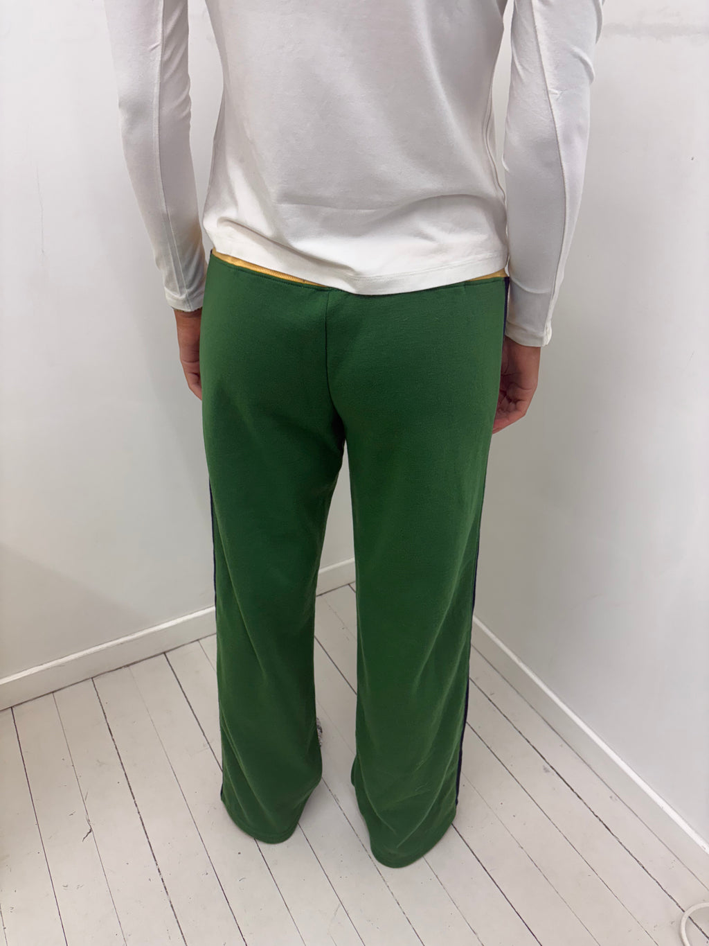 Green Varsity Sweatpants with Crest Logo