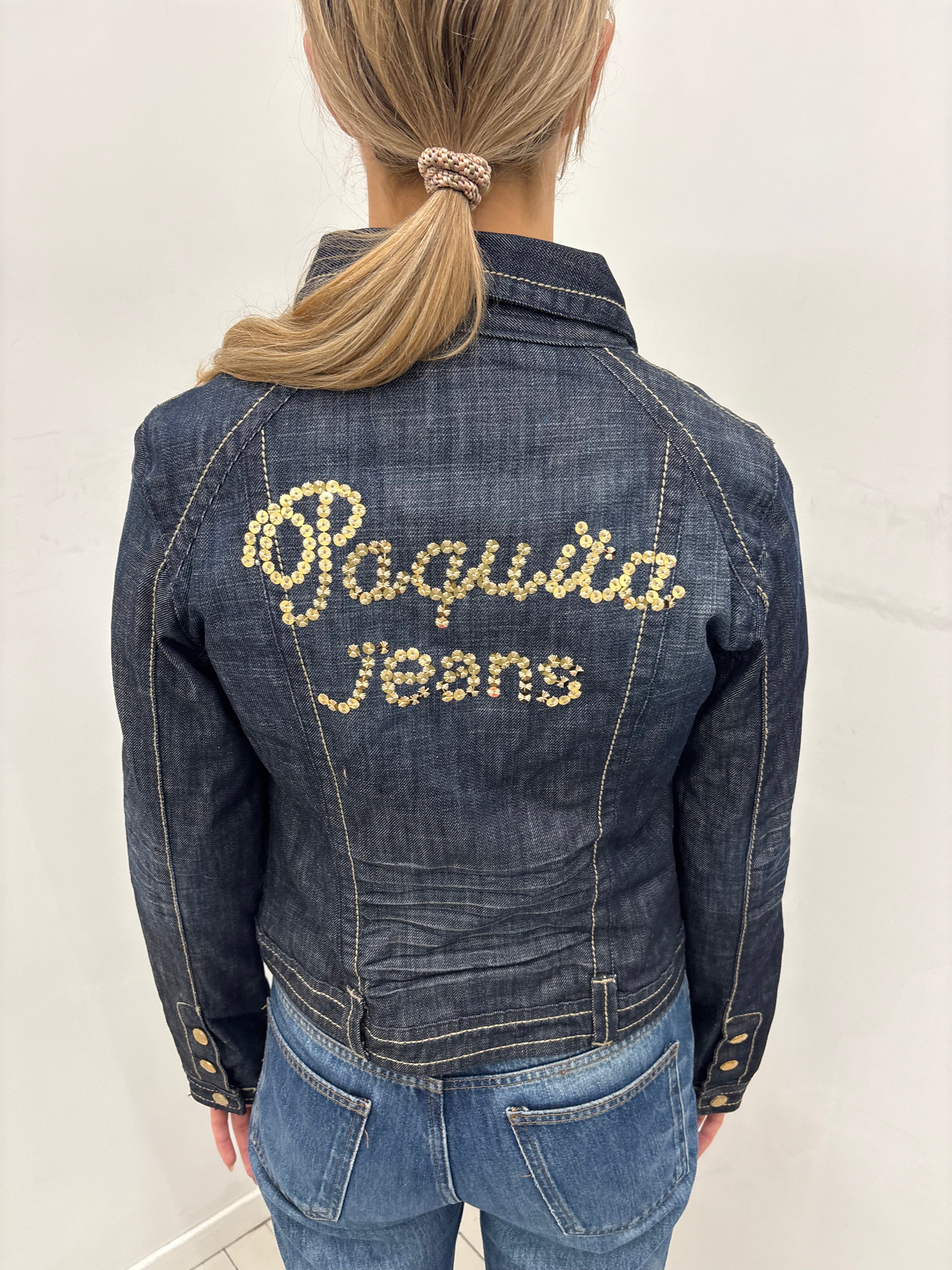 Sequin “Pacific Jeans” Denim Jacket
