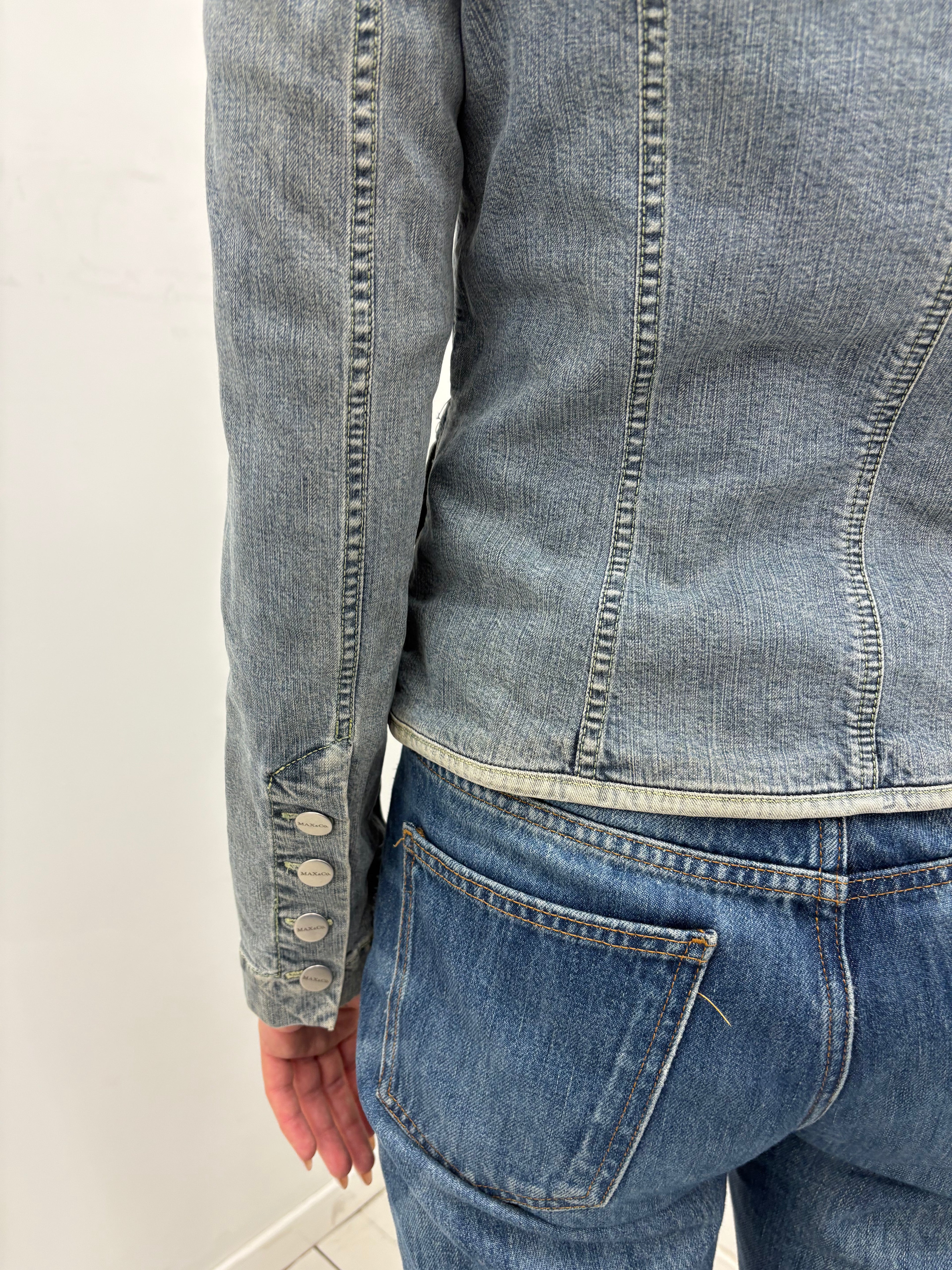 Light Wash Denim Blazer Jacket