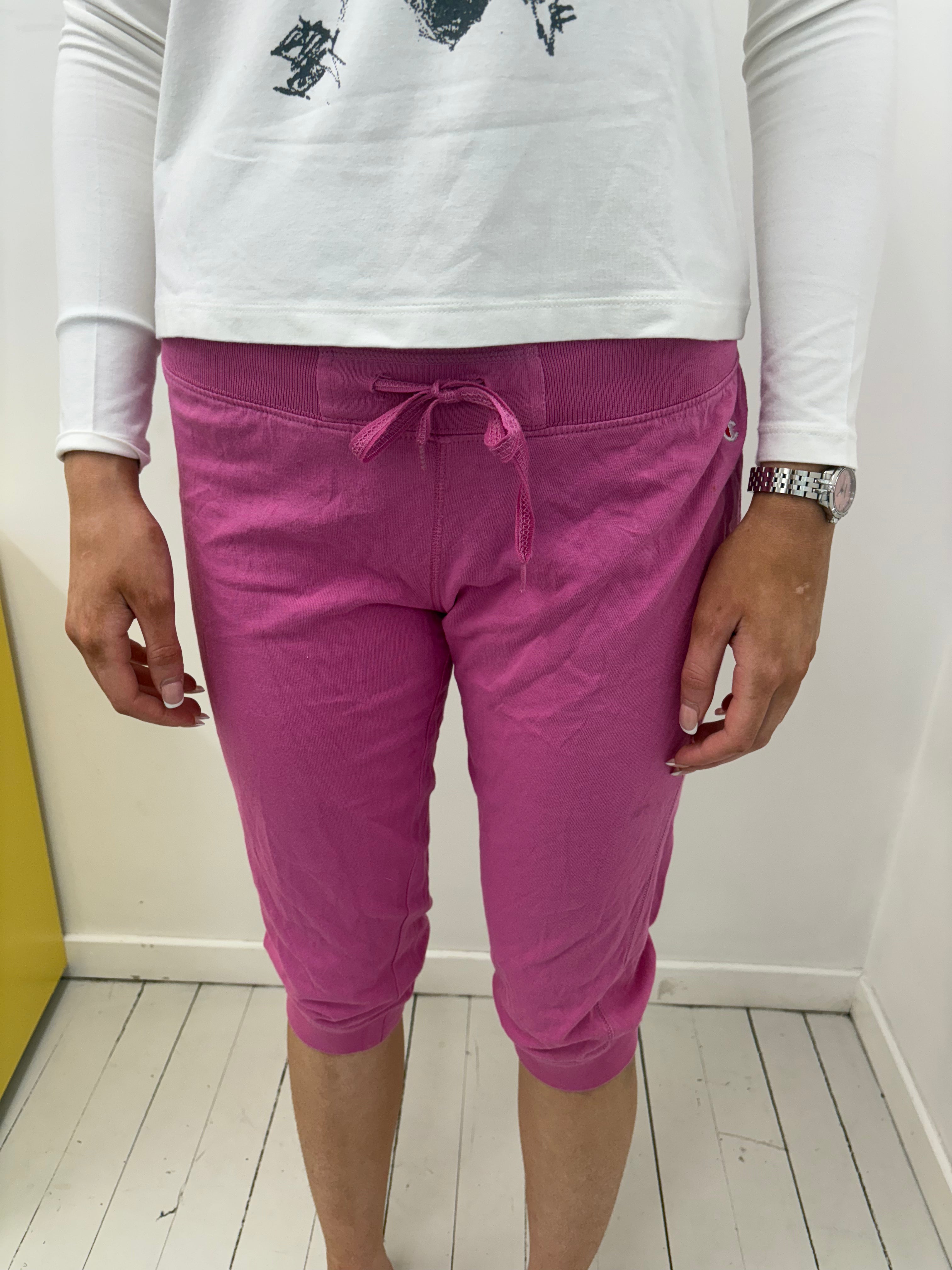 Champion Pink Cropped Sweatpants with Drawstring