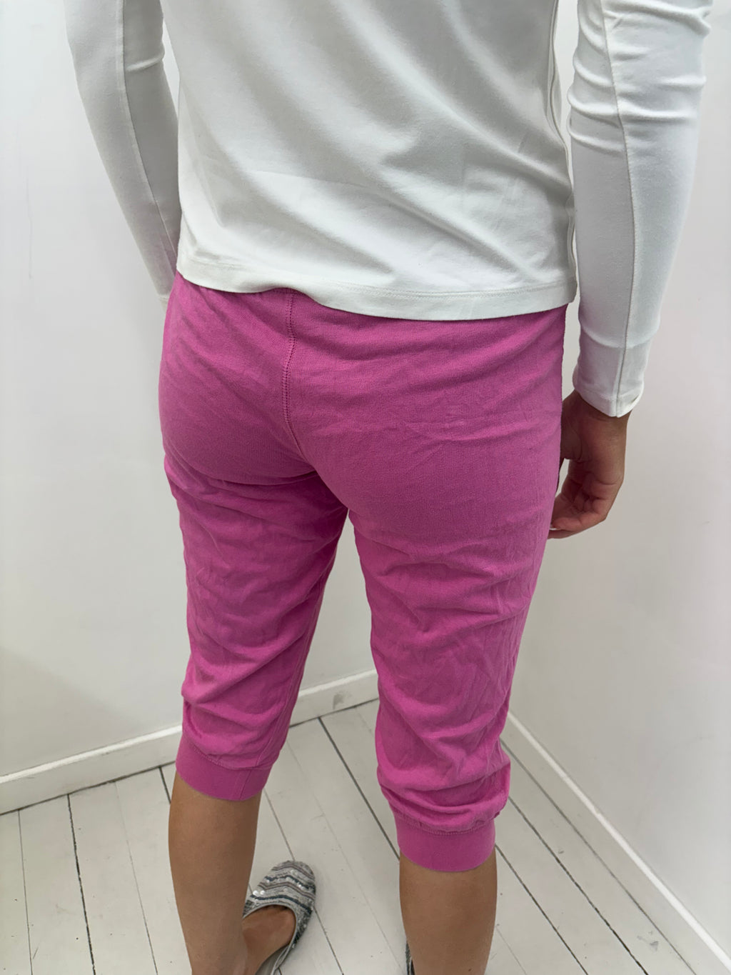 Champion Pink Cropped Sweatpants with Drawstring