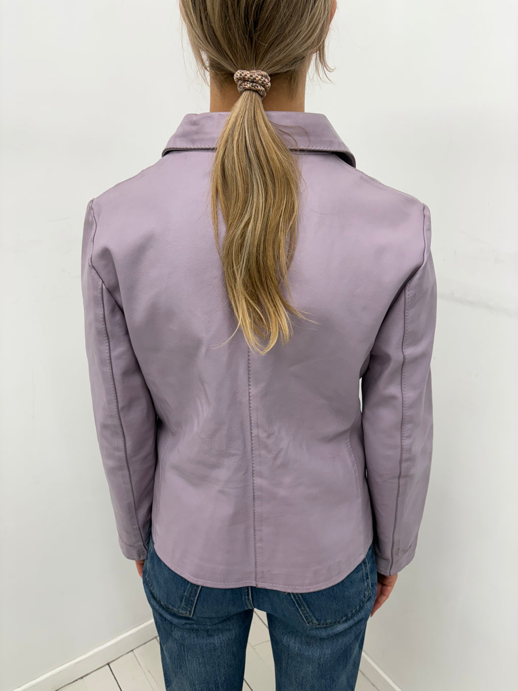 Pastel Purple Leather Jacket