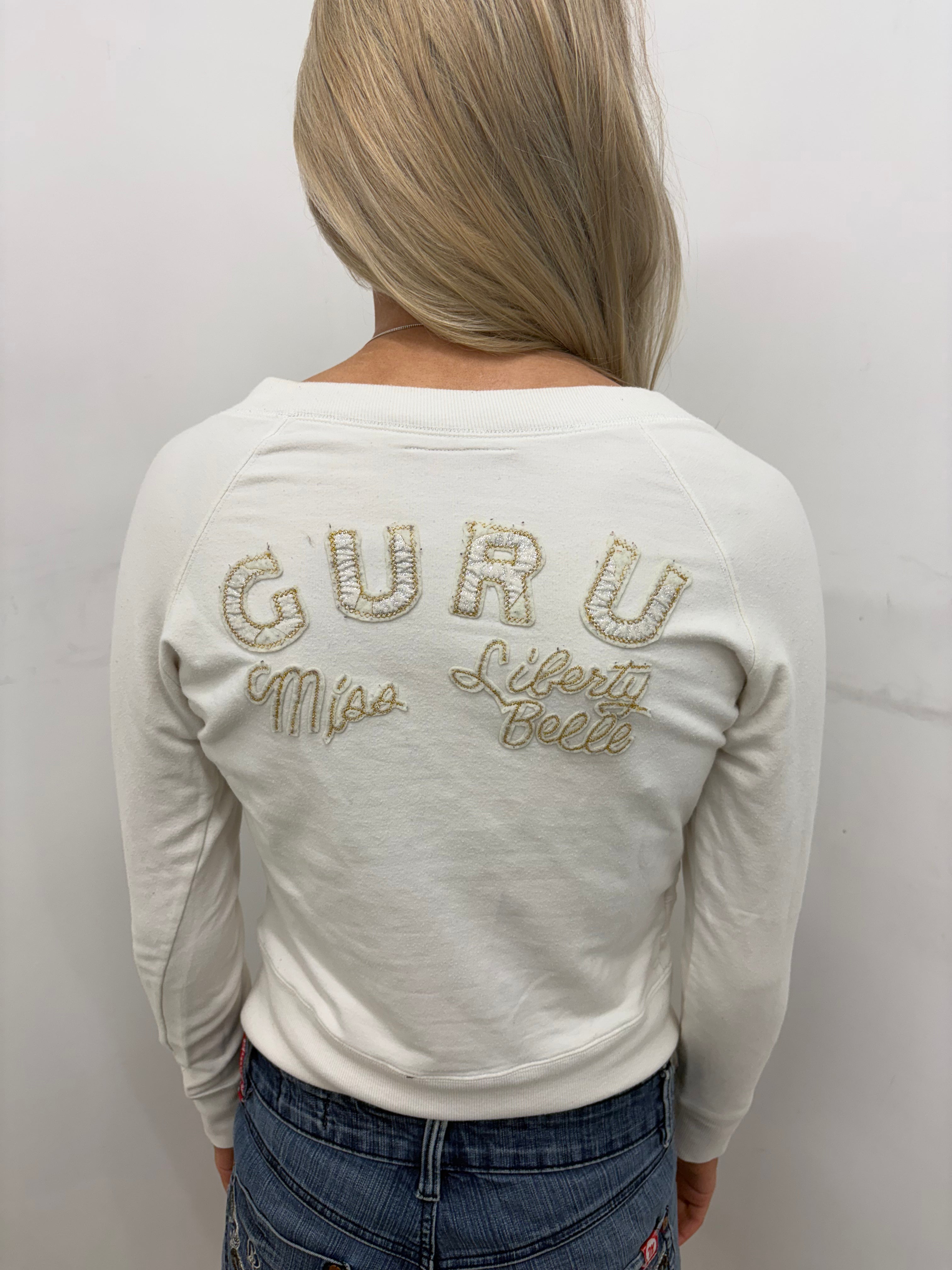 Guru Wrap Sweatshirt with Embroidered Back Detail
