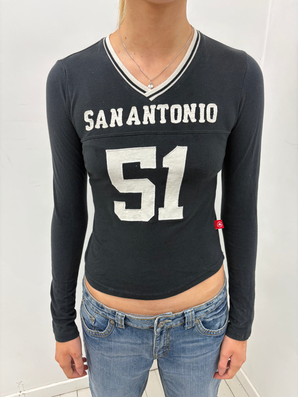 Black “San Antonio 51” Long Sleeve Top