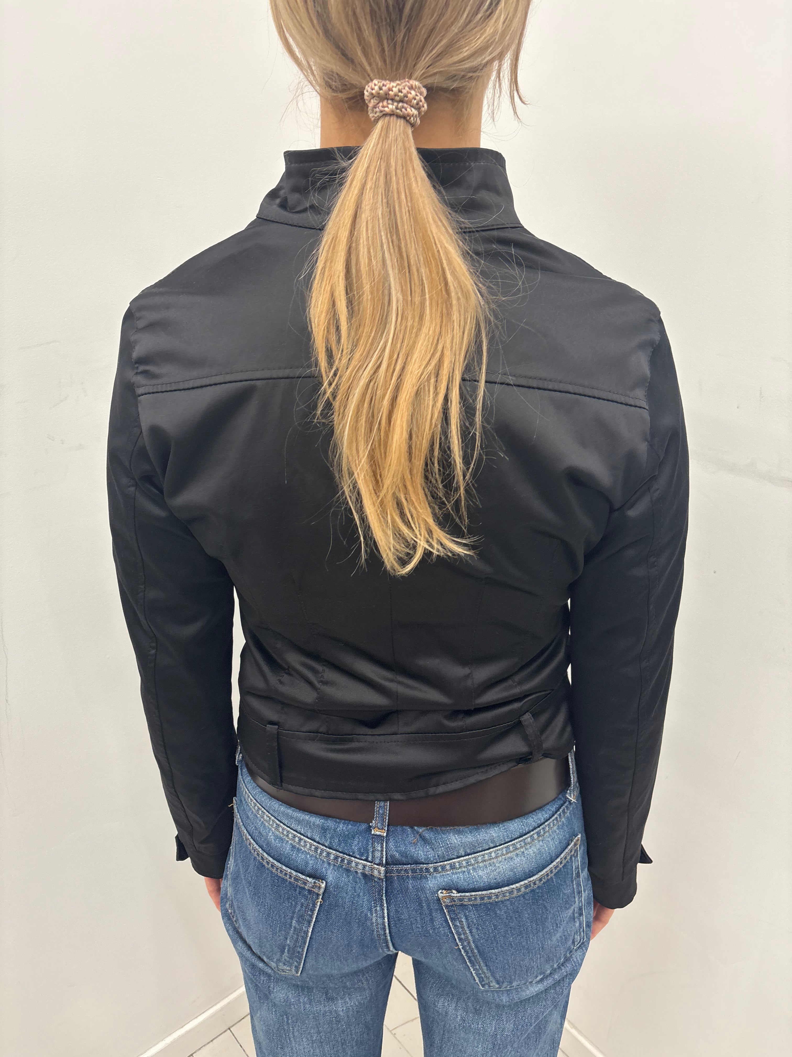 Black Belted Zip Jacket