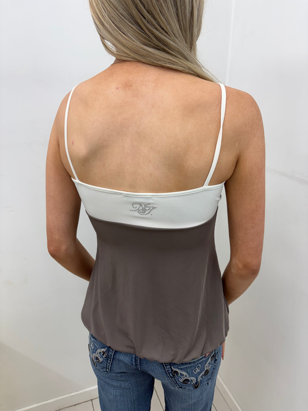 Two-Tone Cami with Bow Detail