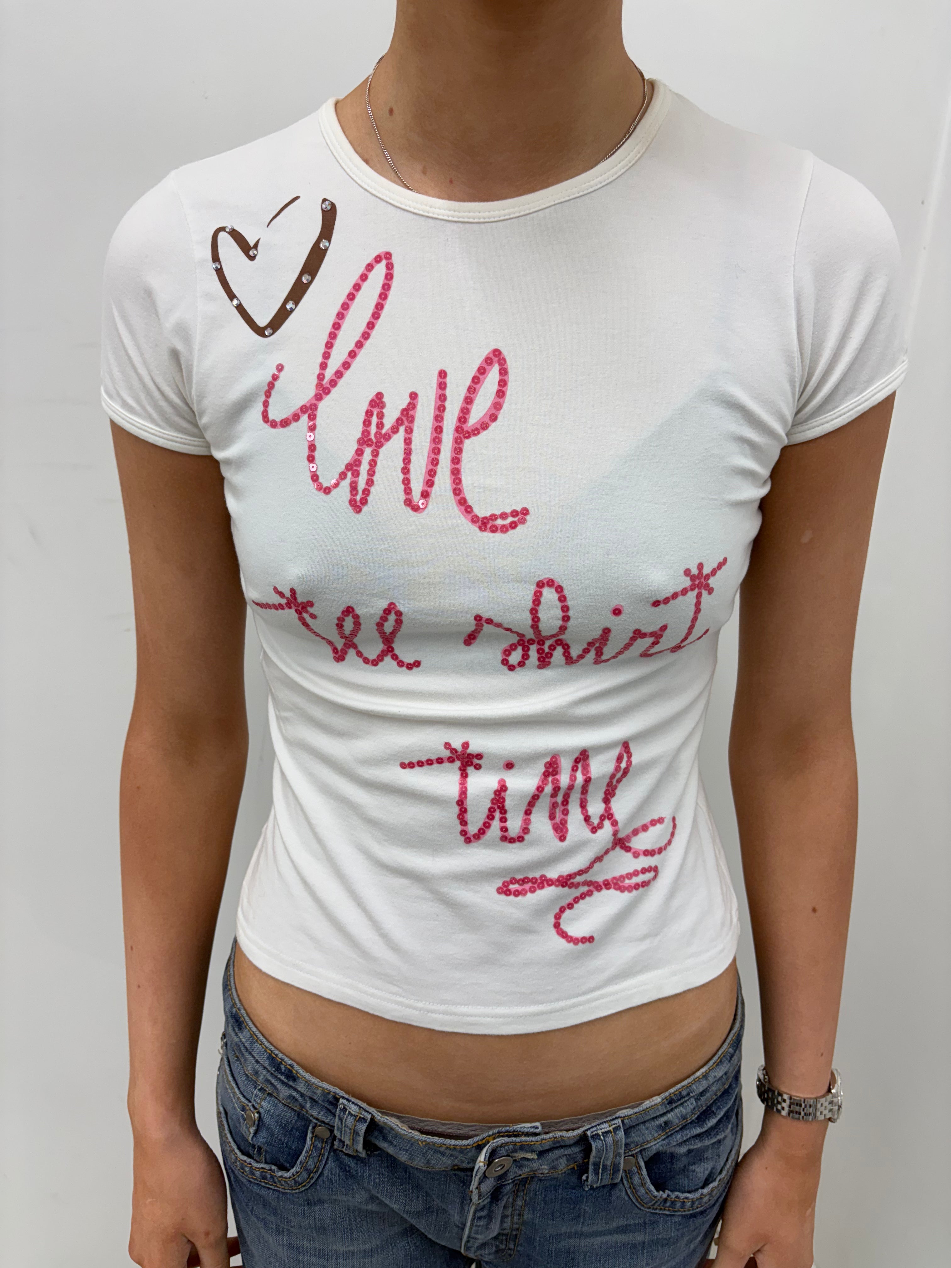 “Love Tee Shirt Time” Graphic Baby Tee