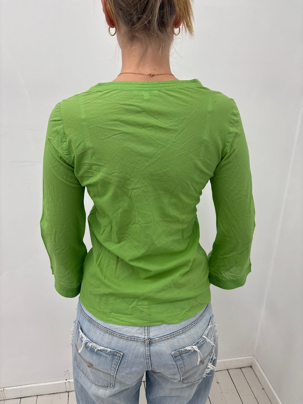 Fresh Lime Scoop Neck Top